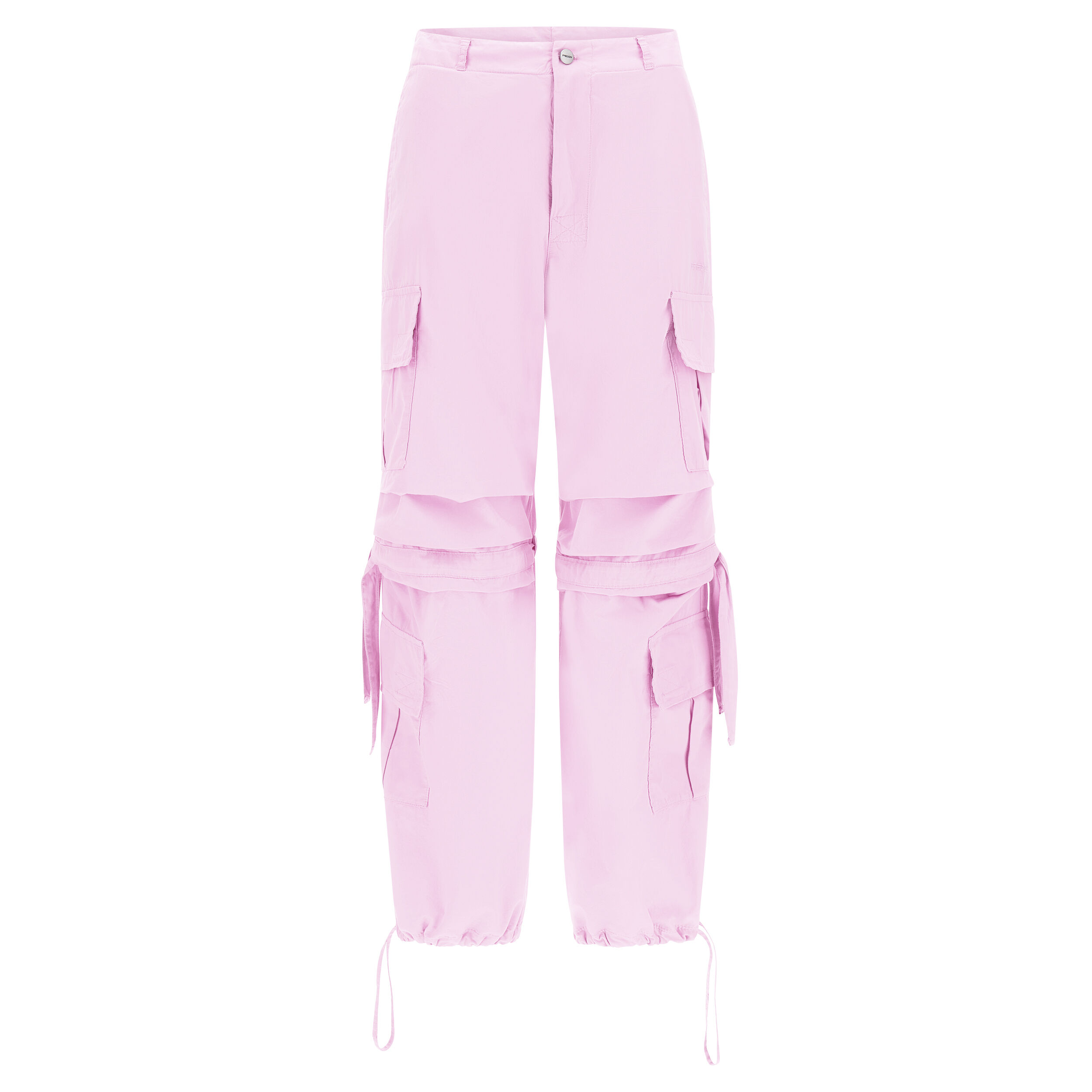 Freddy Pantaloni cargo con doppie tasche e coulisse intermedia Pink Lavender Direct Dyed Donna Extra Large