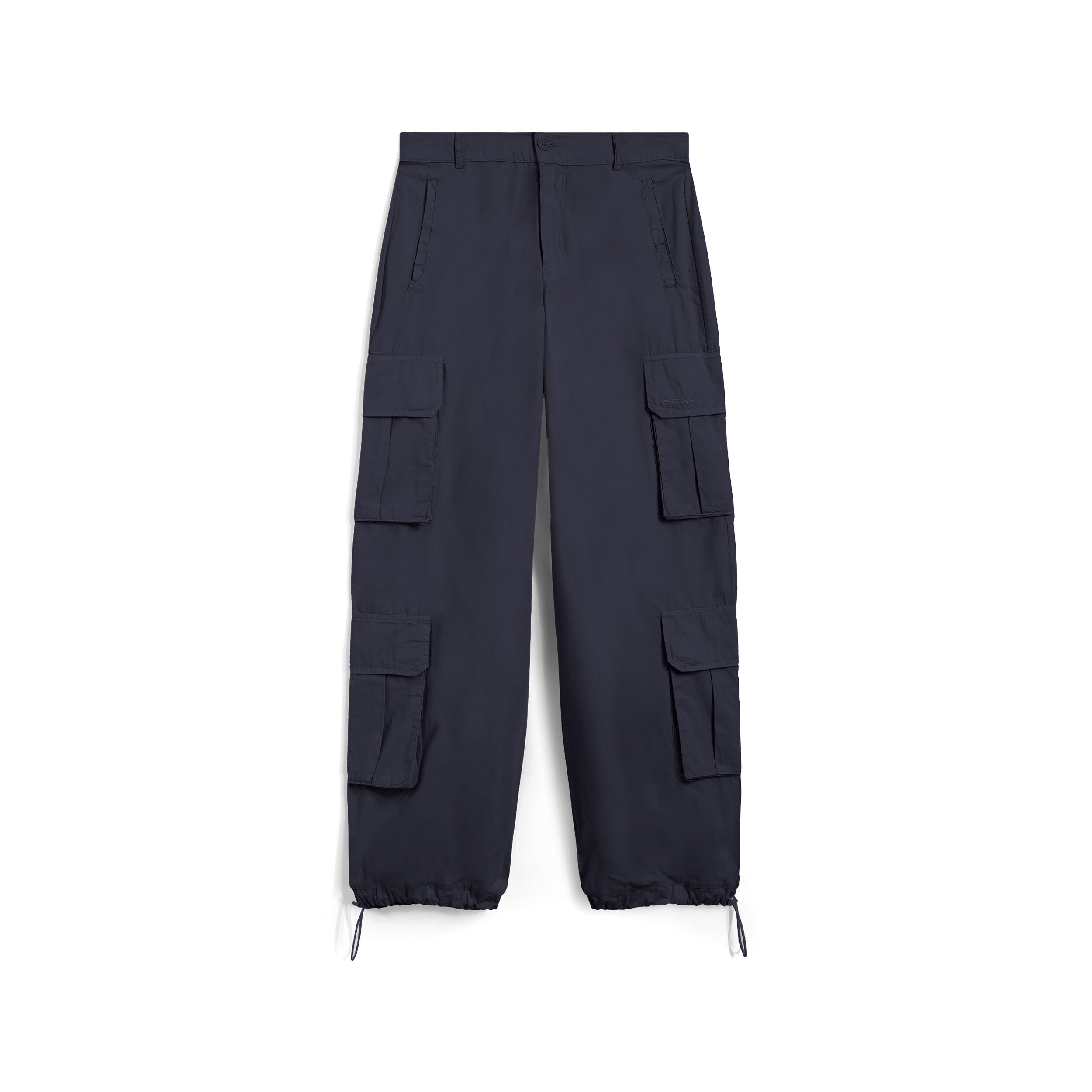 Freddy Pantaloni cargo baggy fit in popeline con quattro tasconi Blu Navy Donna Extra Small