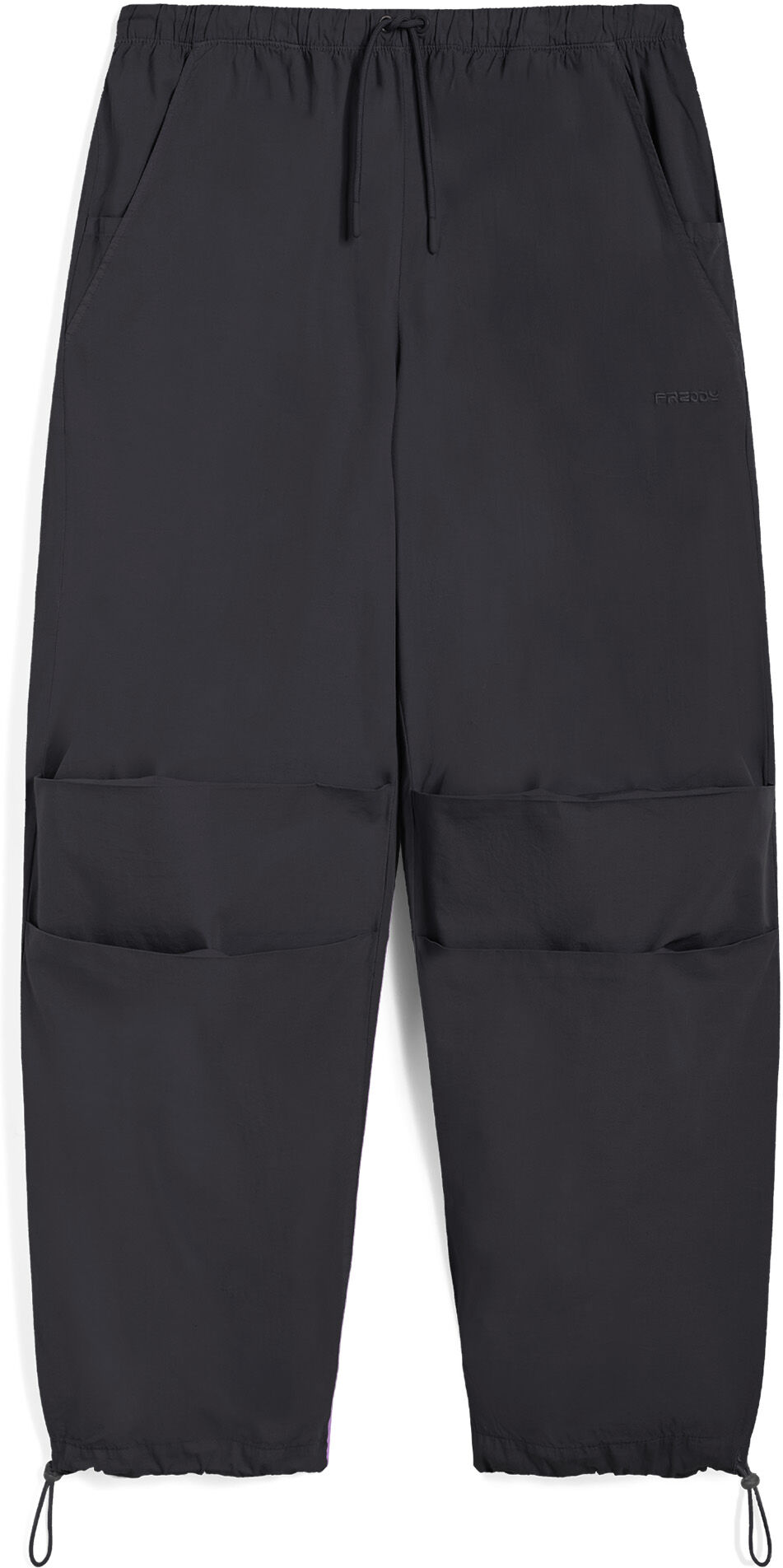 Freddy Pantaloni parachute pants in popeline con coulisse sul fondo Nero Donna Medium