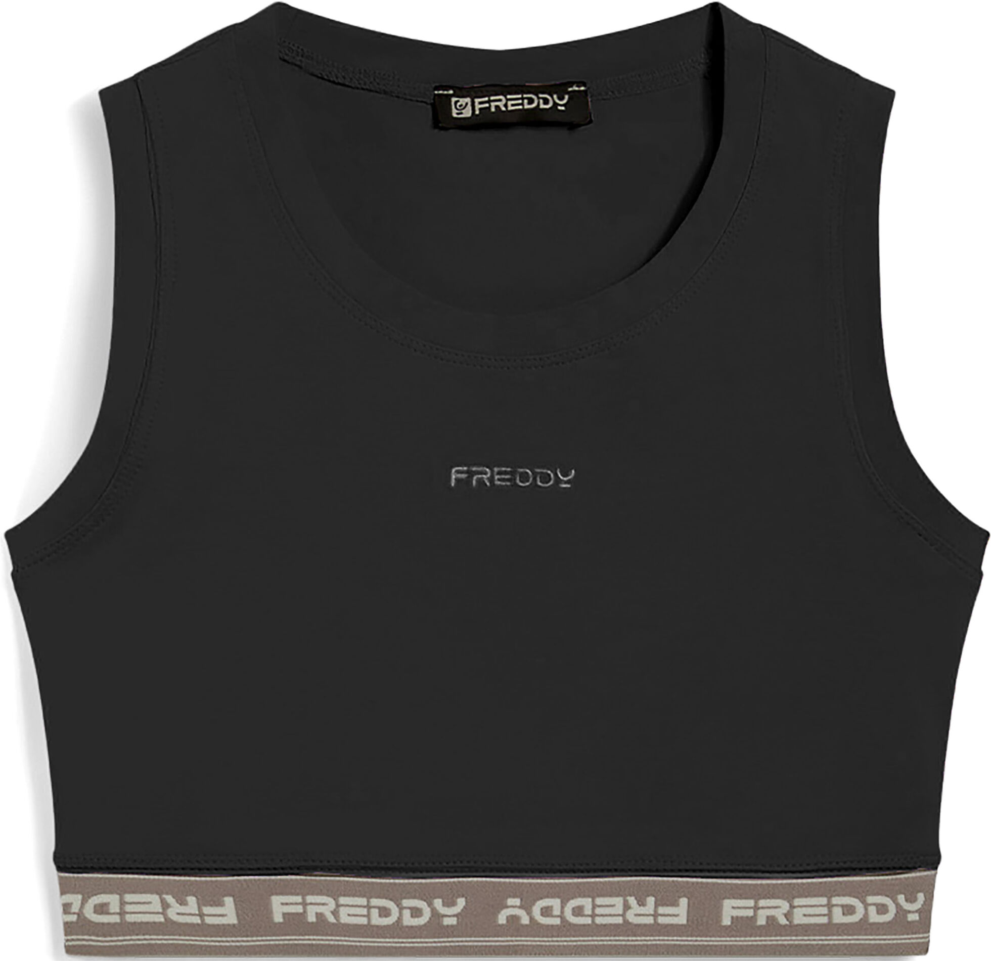 Freddy Top sportivo in heavy jersey stretch con elastico logato Nero Donna Small