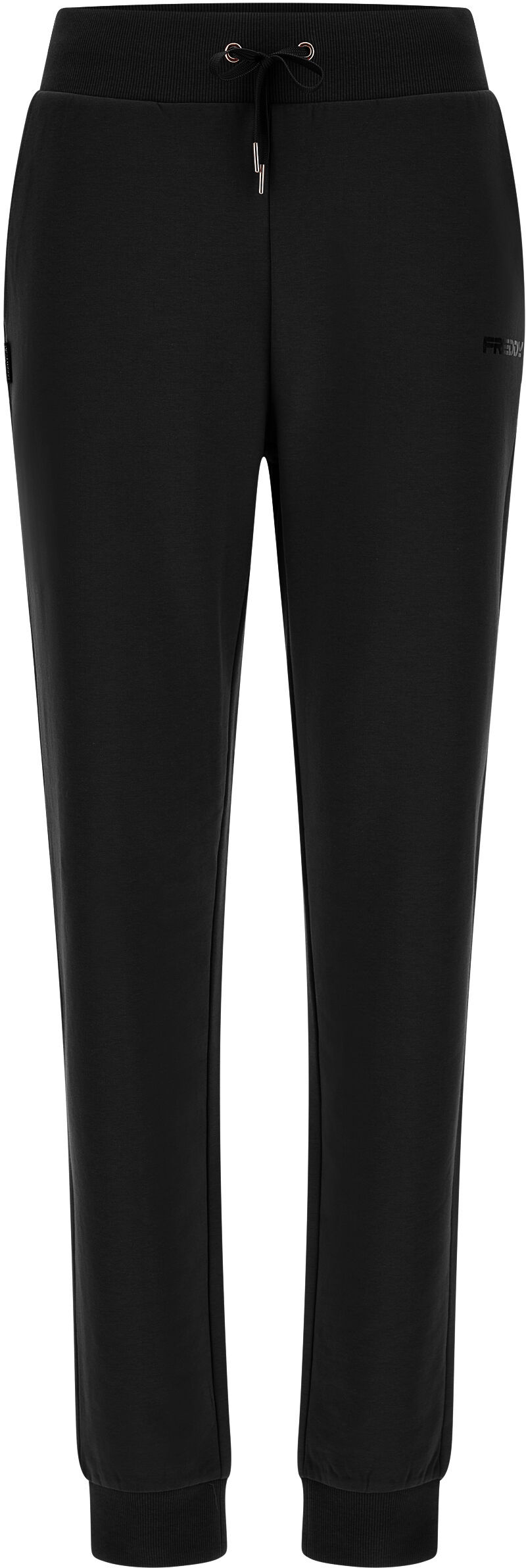 Freddy Pantaloni in felpa con dettagli bronzo e fondo a polsino Nero Donna Xx Large