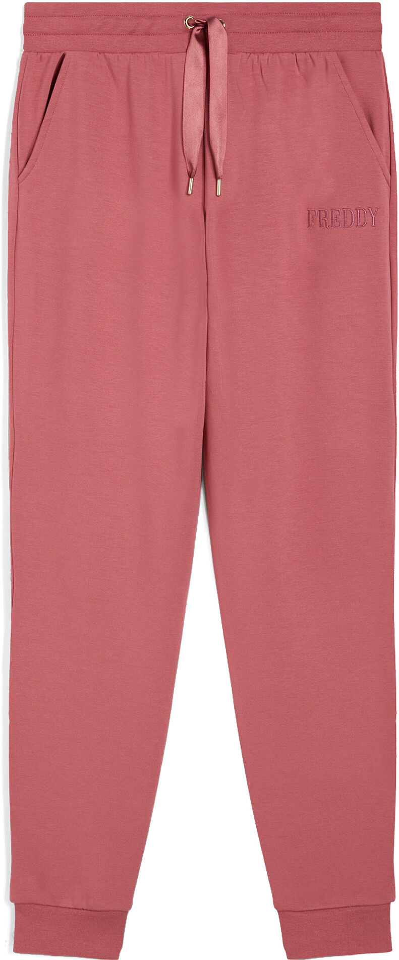 Freddy Pantaloni regular fit in felpa viscosa con fondo a polsino Mauvewood Donna Medium