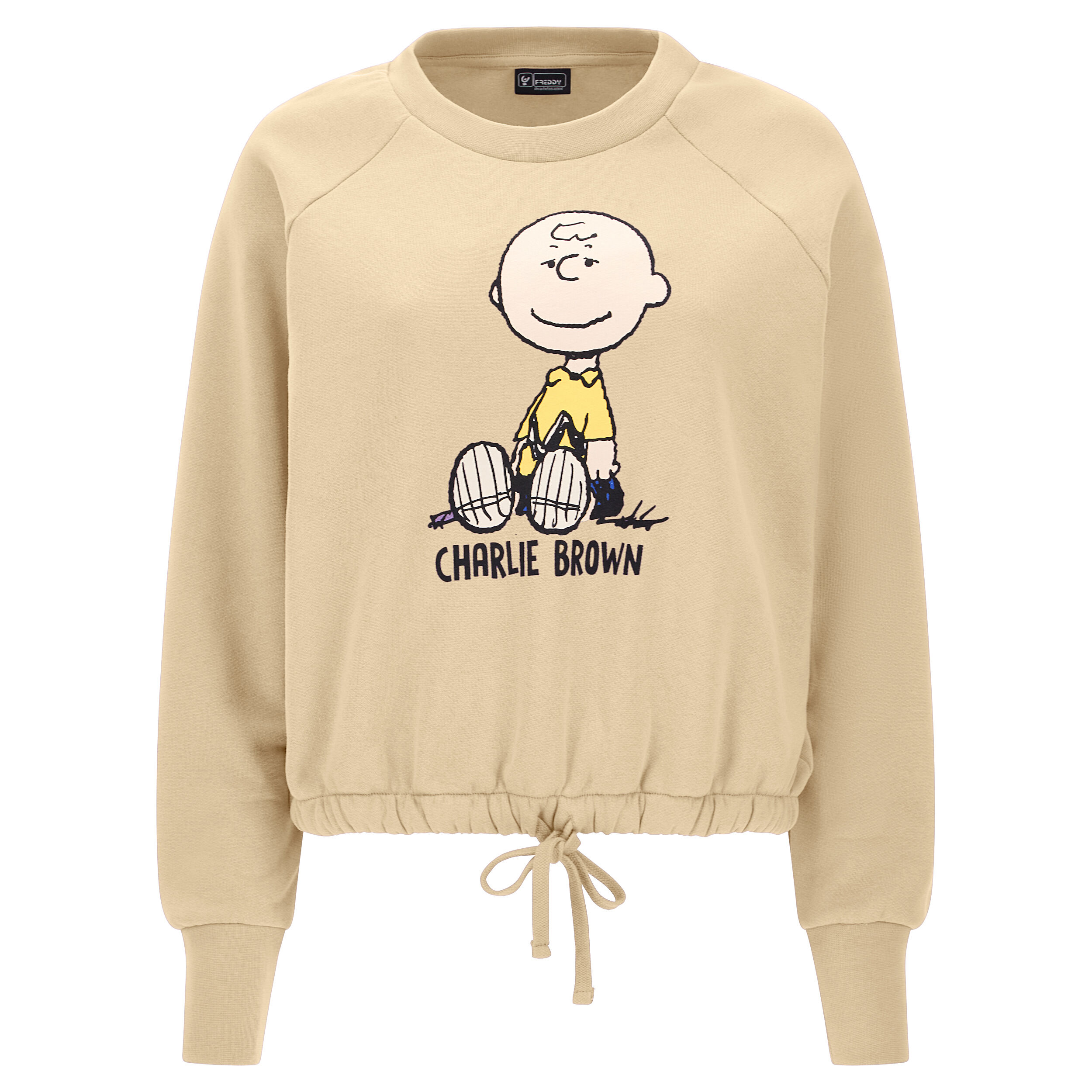 Freddy Felpa corta con coulisse in vita e stampa Charlie Brown Safari Donna Small