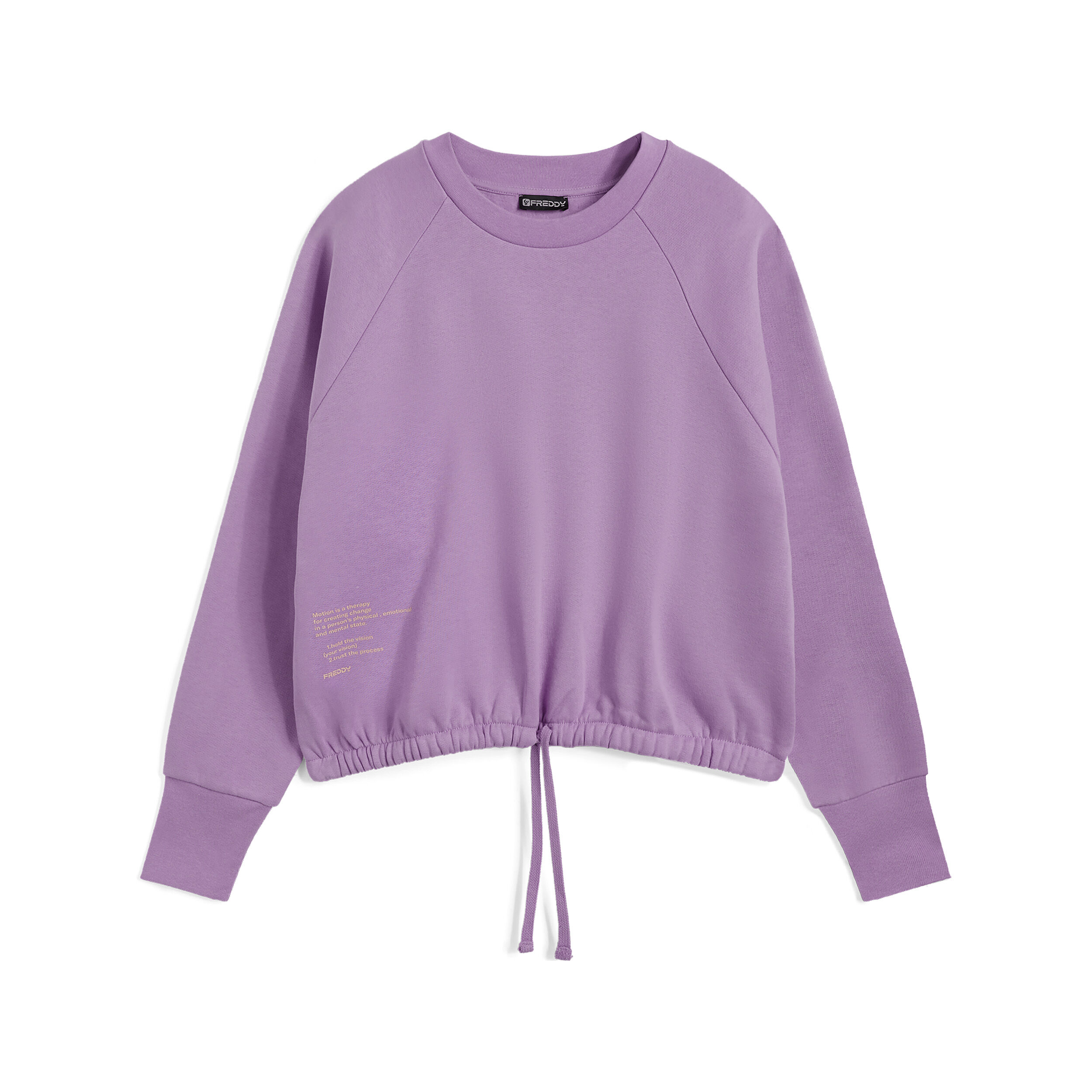 Freddy Felpa comfort fit corta girocollo con coulisse in vita English Lavander Donna Small