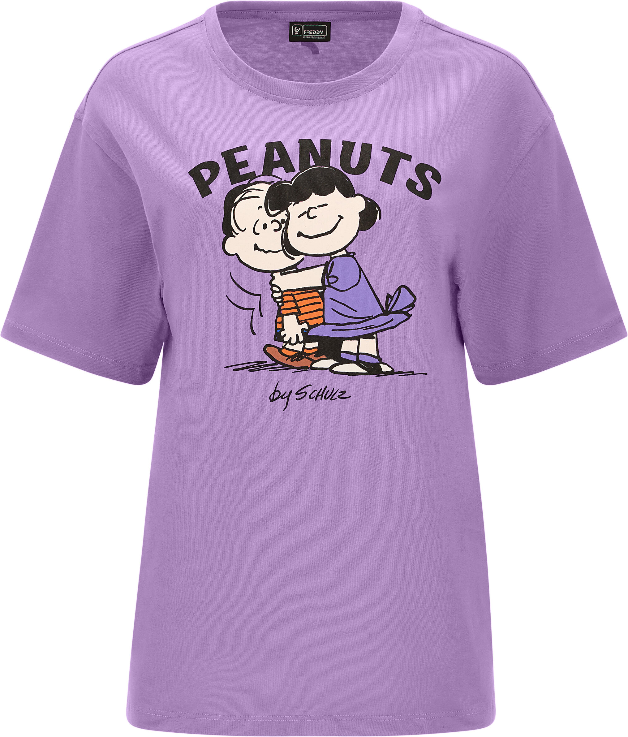 Freddy T-shirt comfort fit in jersey con stampa Peanuts English Lavander Donna Xxs