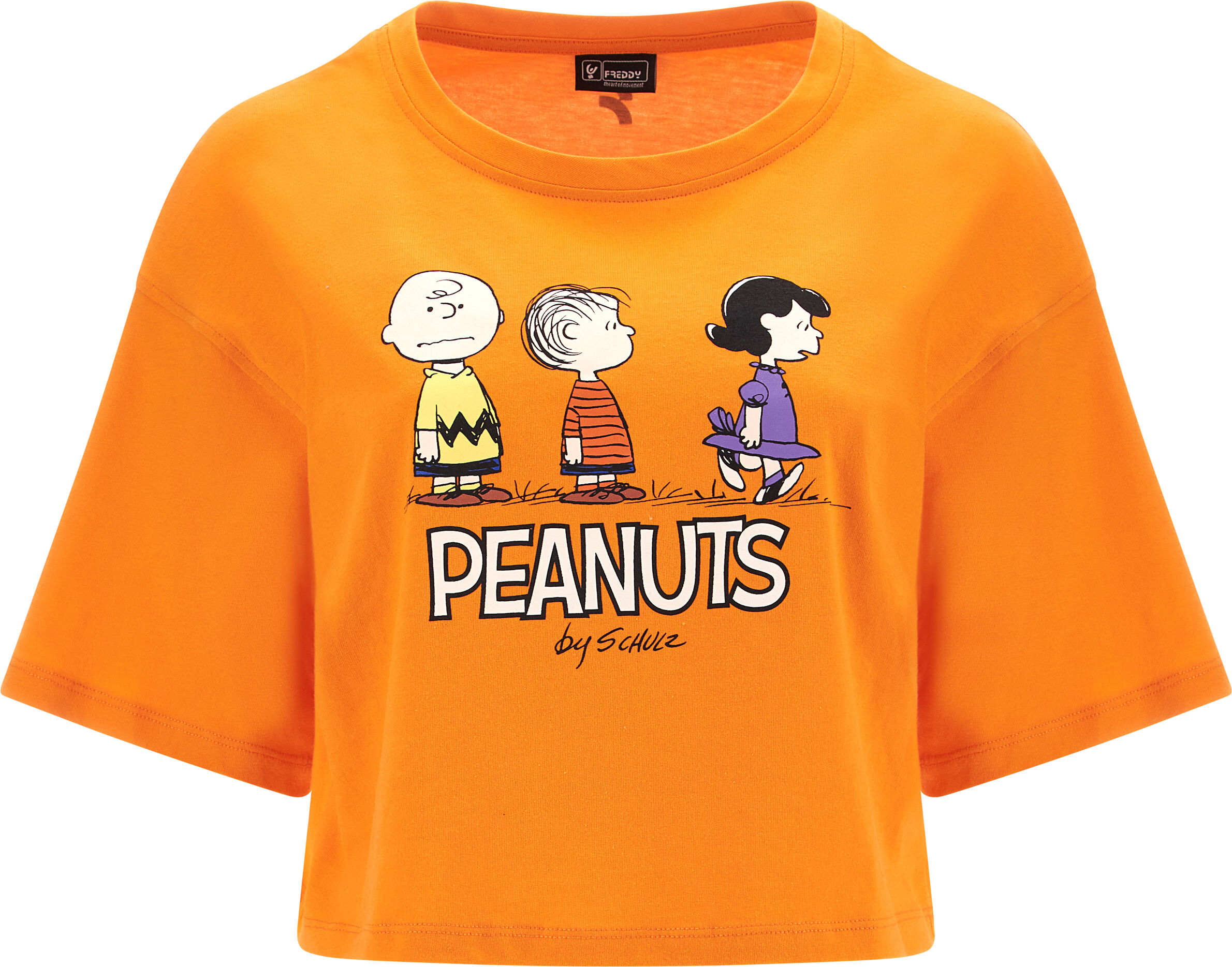 Freddy T-shirt corta comfort fit con stampa Peanuts Mandarin Orange Donna Medium