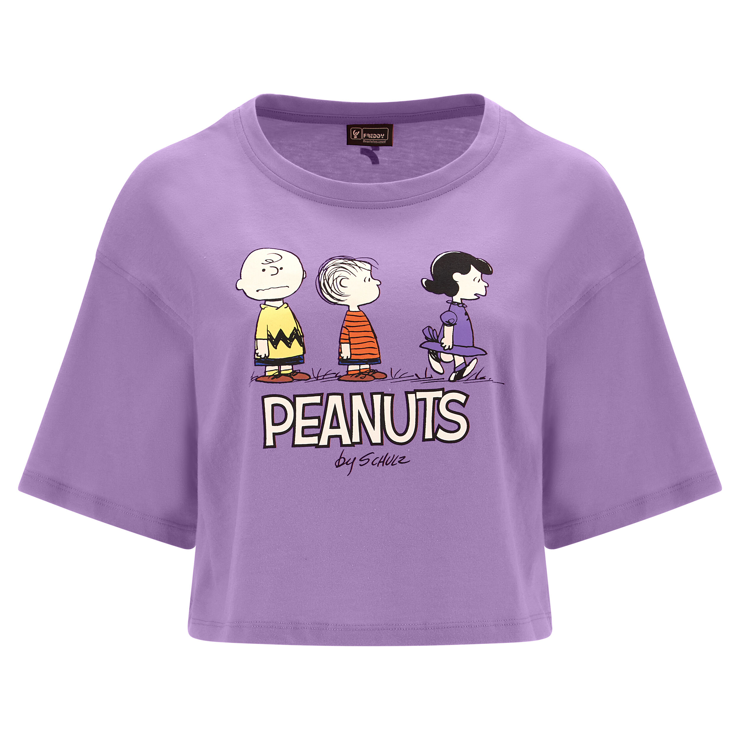 Freddy T-shirt corta comfort fit con stampa Peanuts English Lavander Donna Small
