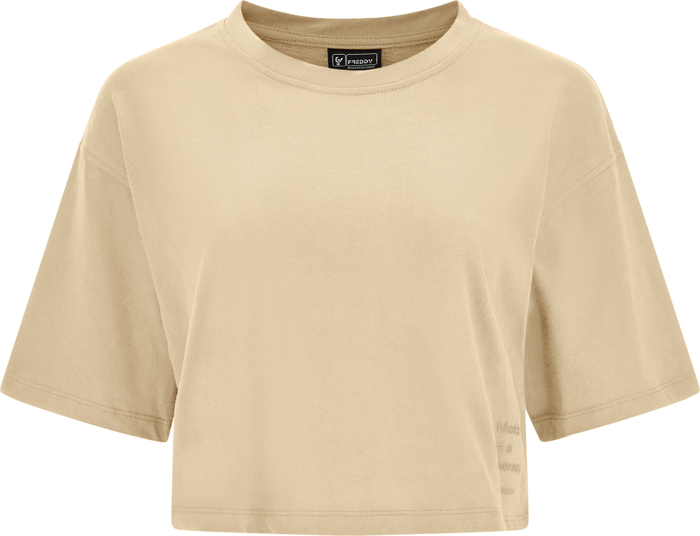 Freddy T-shirt corta comfort fit con stampa sul fianco Safari Donna Medium