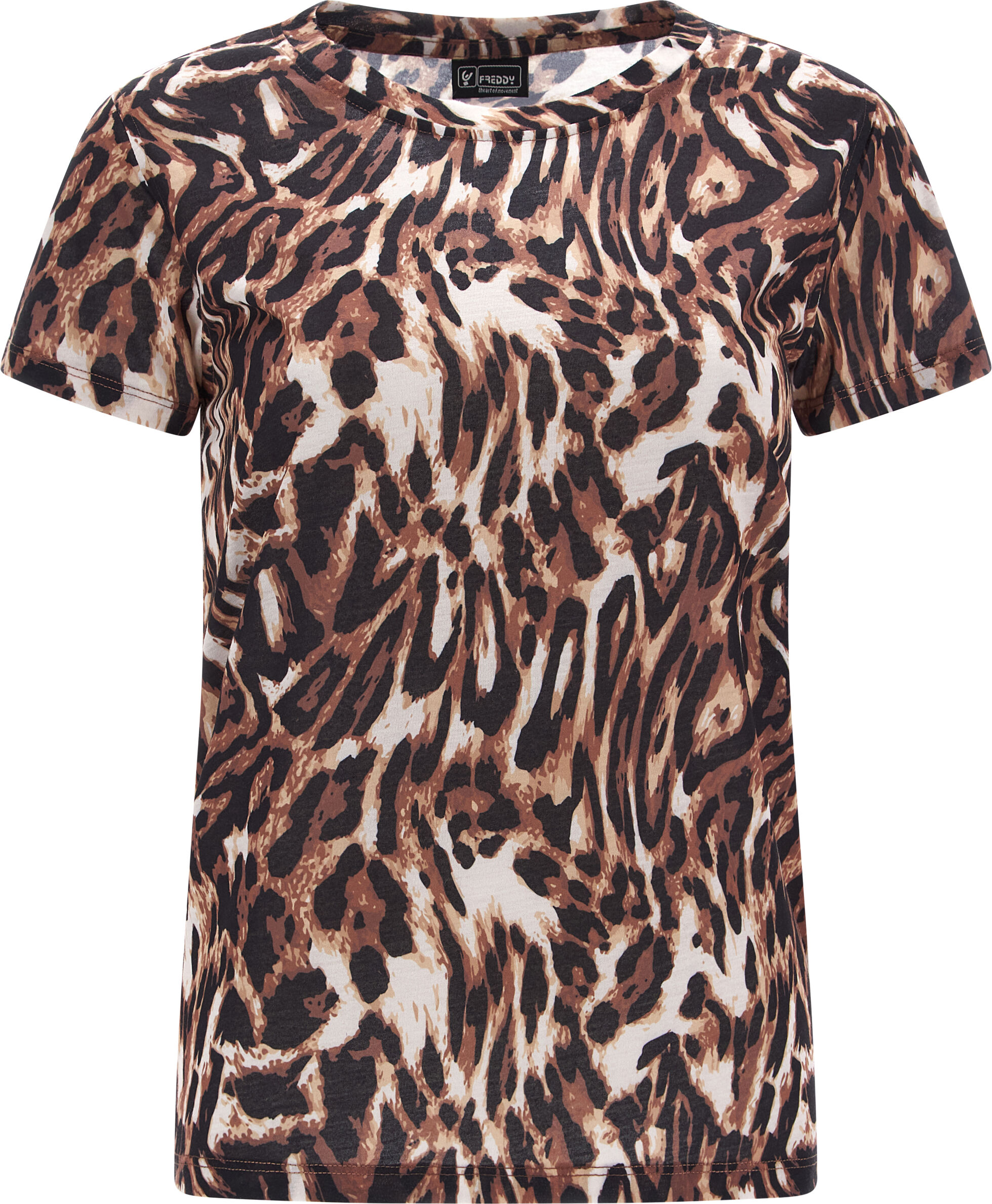 Freddy T-shirt comfort fit in jersey stampato animalier Animalier Donna Medium