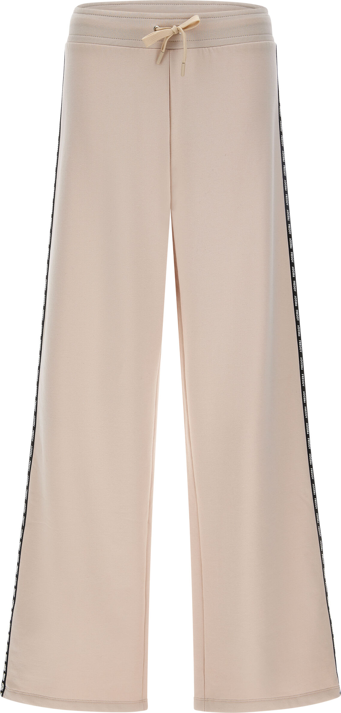 Freddy Pantaloni palazzo in felpa garzata con nastri logati Almond Peach Donna Large