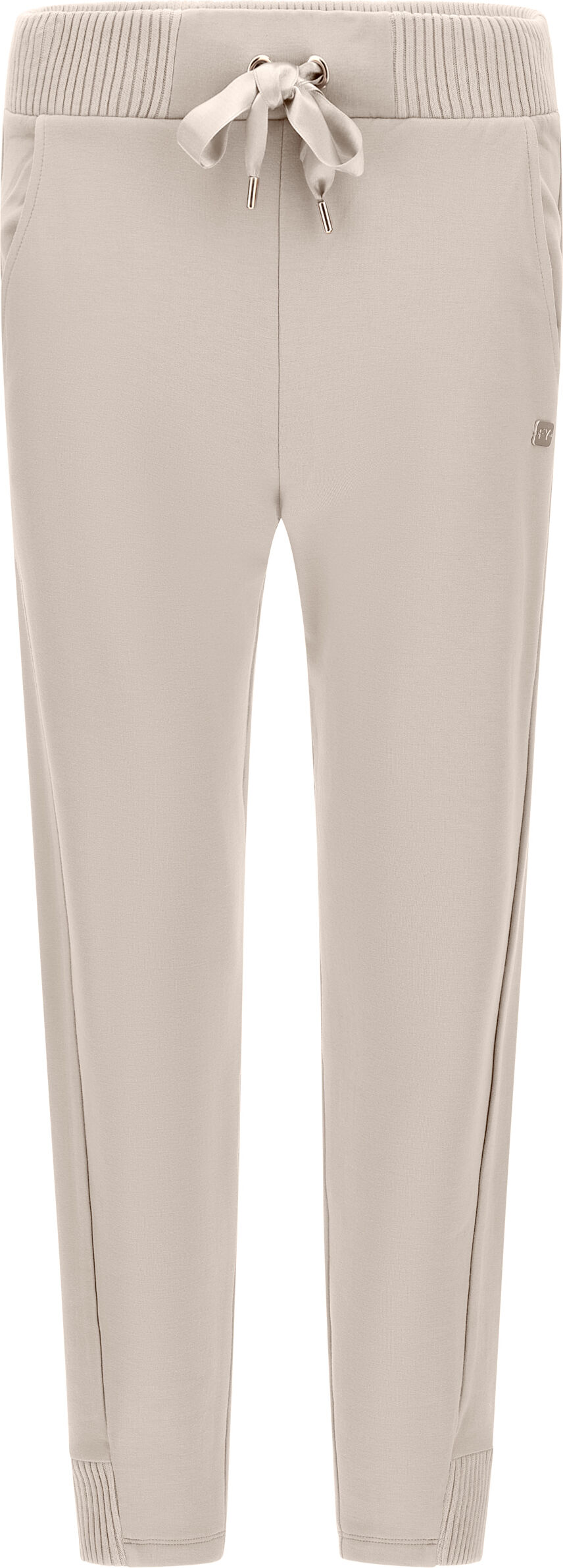 Freddy Pantaloni in felpa di viscosa con inserti in costina White Sand Donna Medium