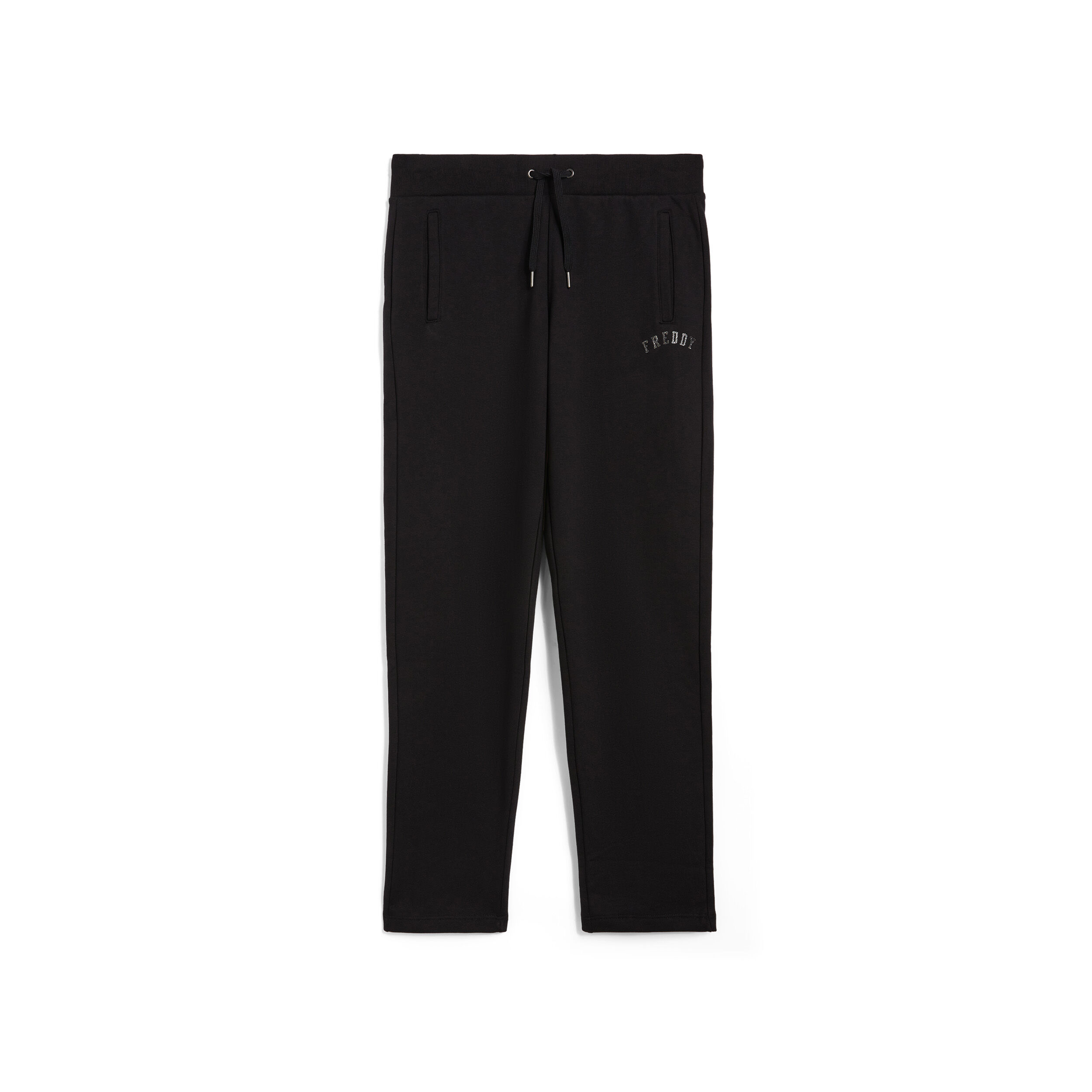 Freddy Pantaloni in felpa garzata regular fit fondo dritto Nero Donna Small