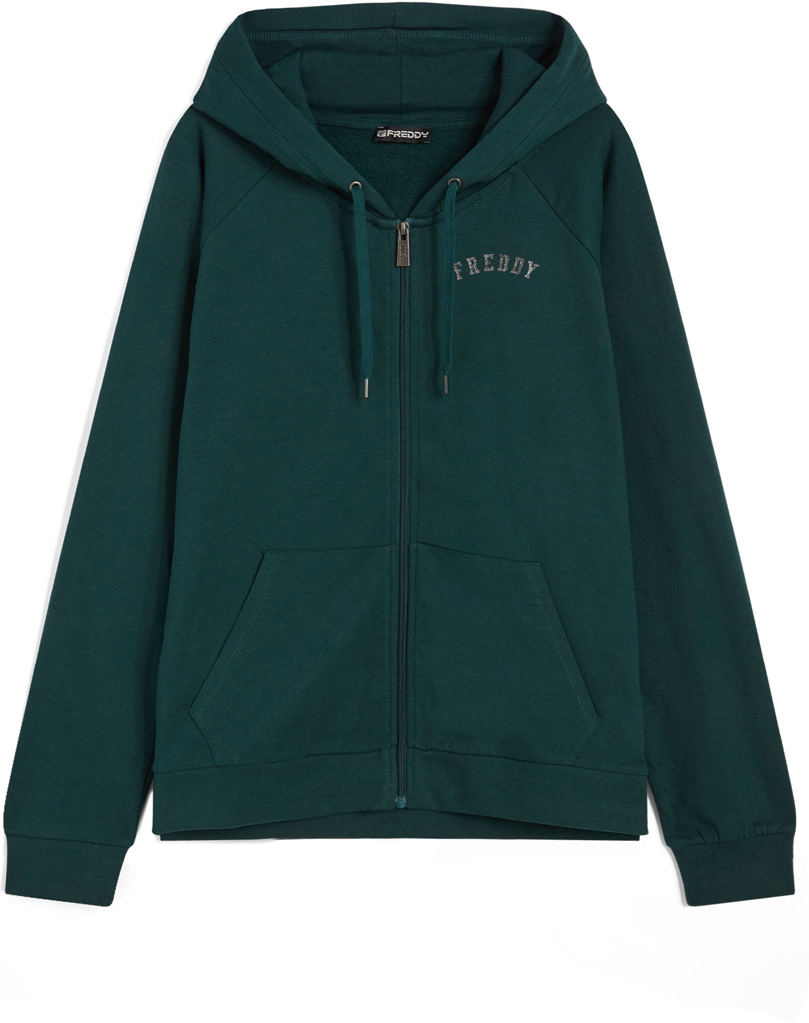 Freddy Felpa invernale zippata con cappuccio e maniche raglan Ponderosa Pine Donna Small