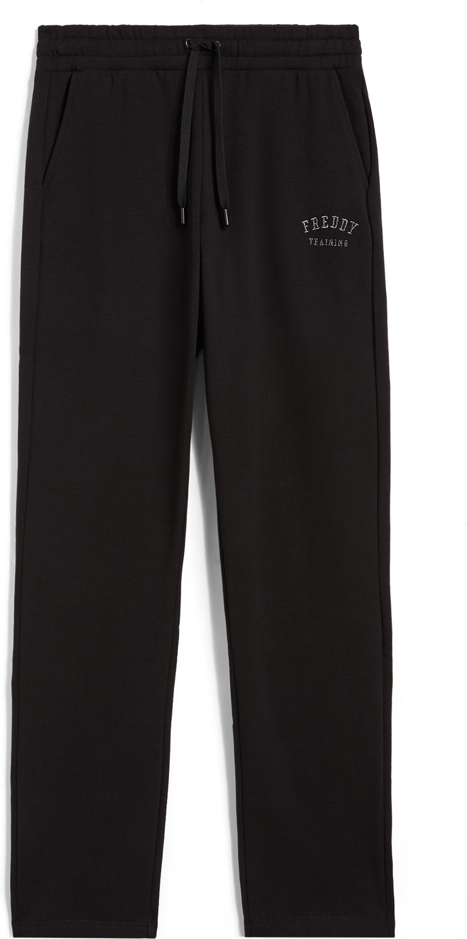 Freddy Pantaloni in felpa con fondo dritto e logo ricamato Nero Donna Small