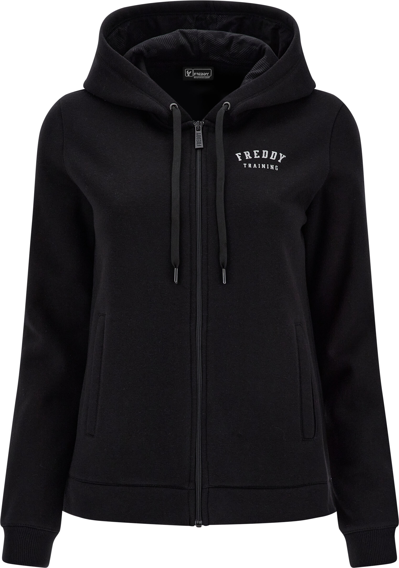 Freddy Felpa zip con interno cappuccio stampa floreale in tono Nero Donna Medium