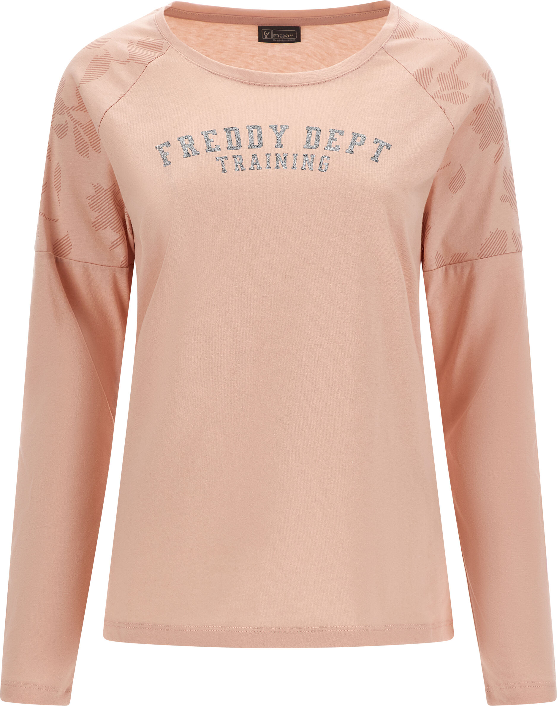 Freddy T-shirt manica lunga con inserti su spalle stampa floreale Pink-Allover Flower Pink Donna Large