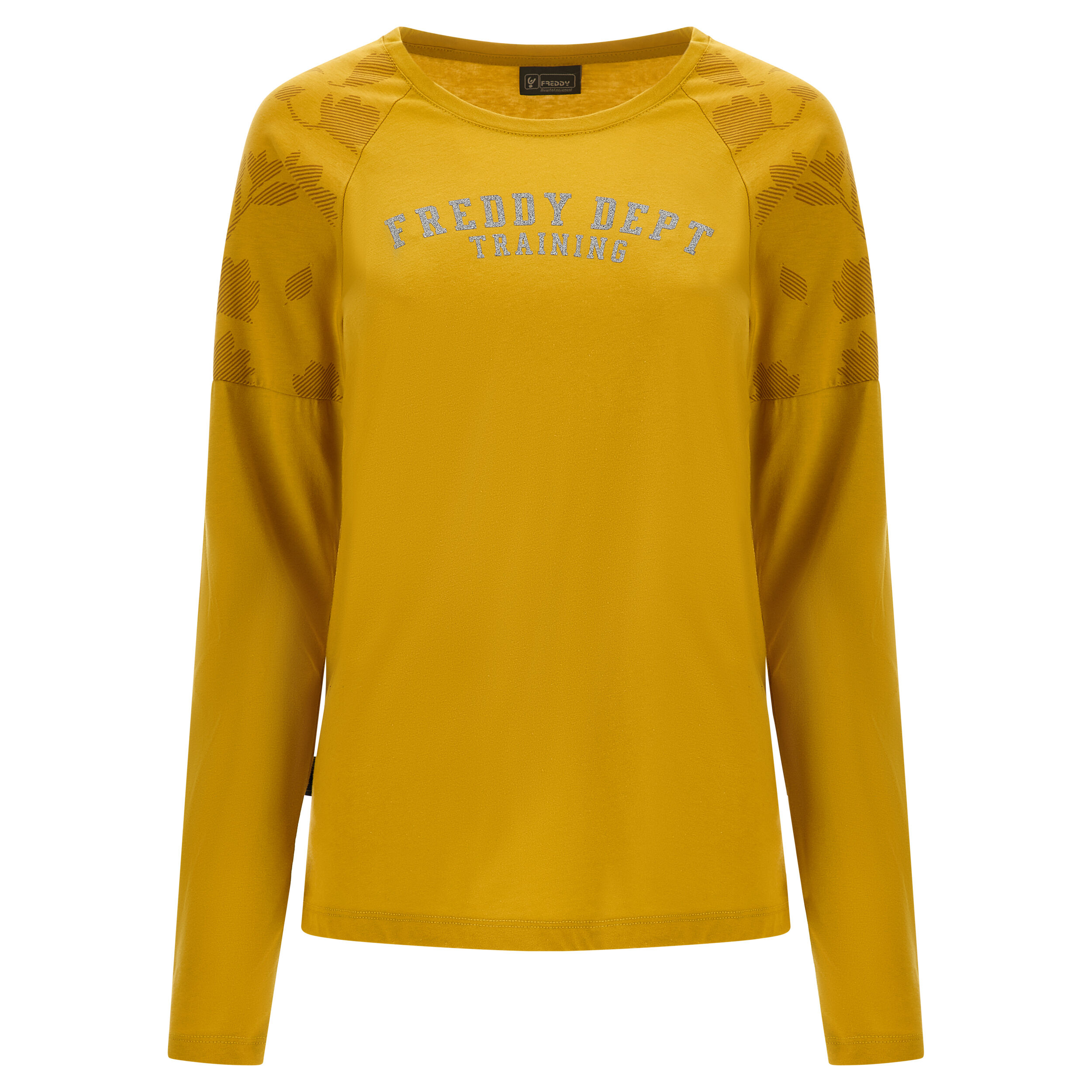 Freddy T-shirt manica lunga con inserti su spalle stampa floreale Yellow-Allover Flower Yellow Donna Large