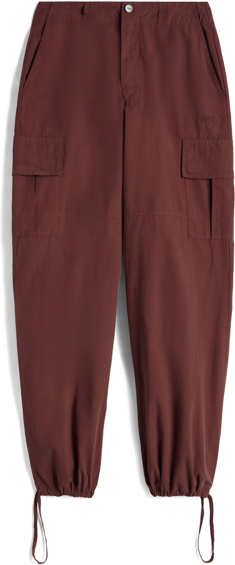 Freddy Pantaloni cargo in canvas tinto capo Bitter Chocolate Direct Dyed Donna Xxs