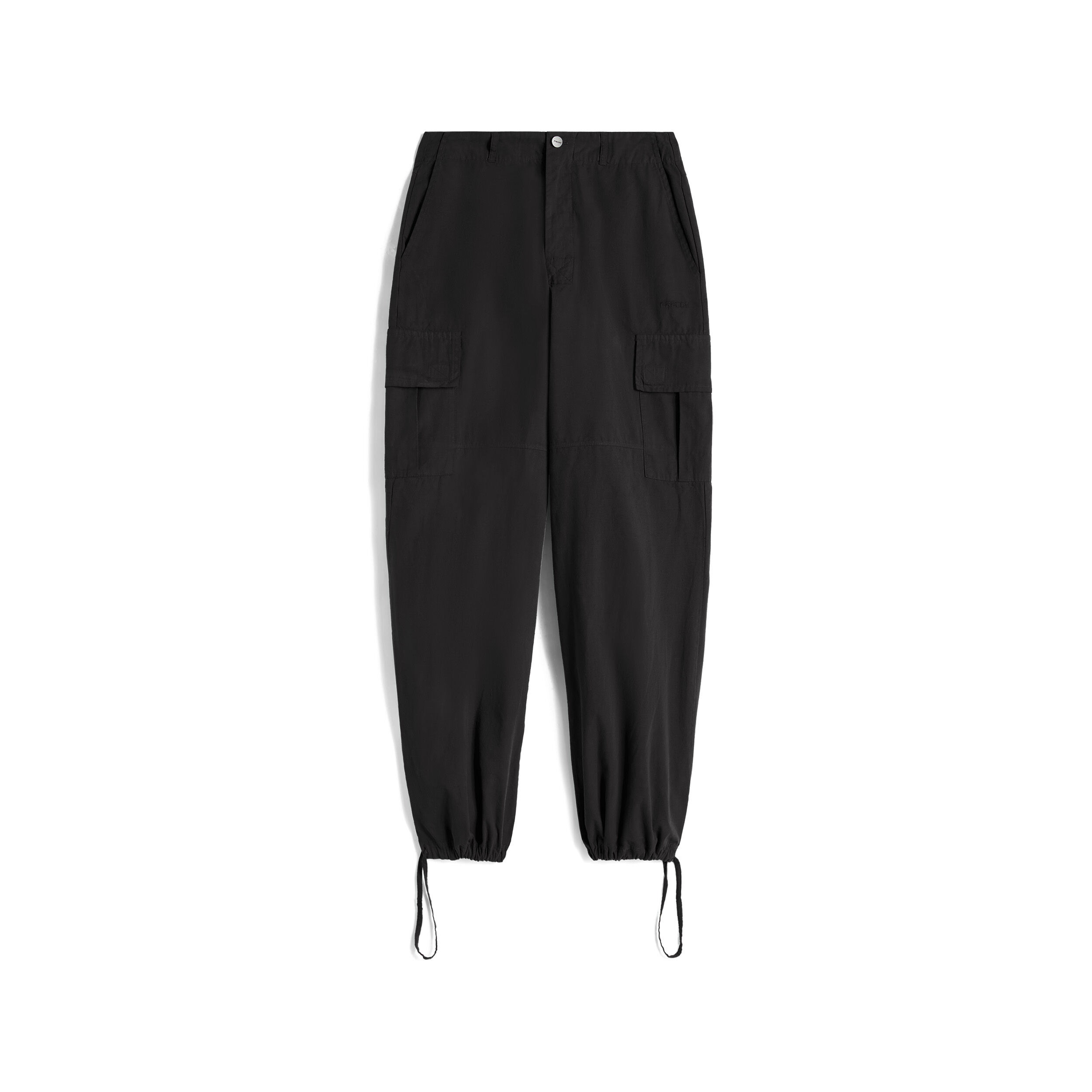 Freddy Pantaloni cargo in canvas tinto capo Black Direct Dyed Donna Extra Small