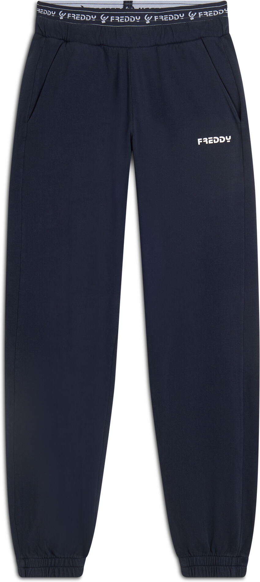 Freddy Pantaloni sportivi da donna in jersey con elastico logato Night Blue Direct Dyed Donna Extra Small