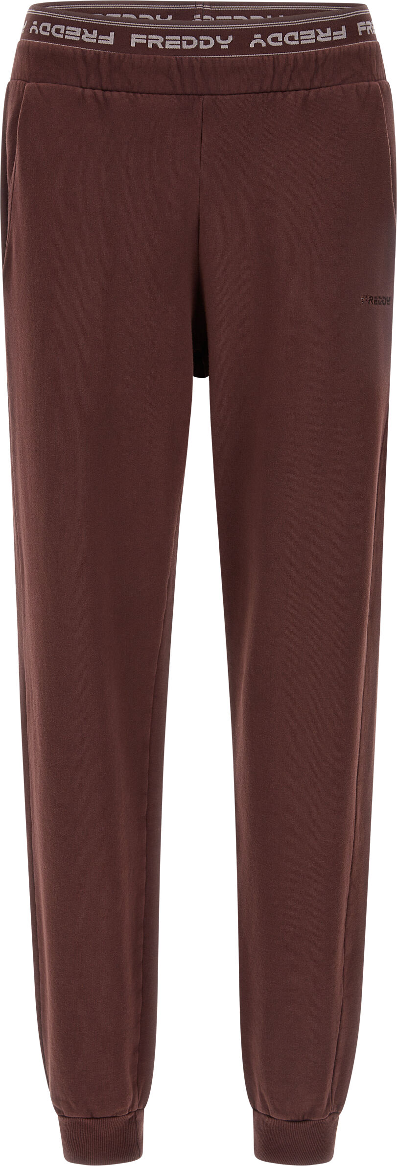 Freddy Pantaloni joggers in felpa invernale con elastico logato Bitter Chocolate Direct Dyed Donna Medium