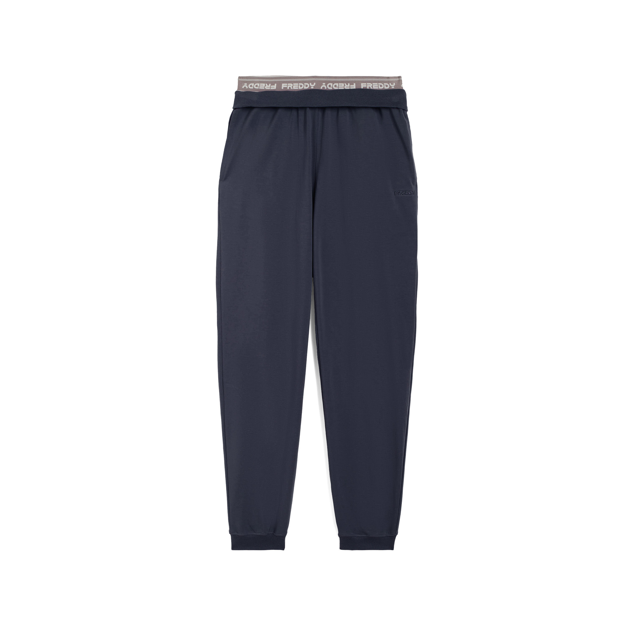 Freddy Pantaloni joggers in jersey con elastico logato scopribile Blu Navy Donna Medium