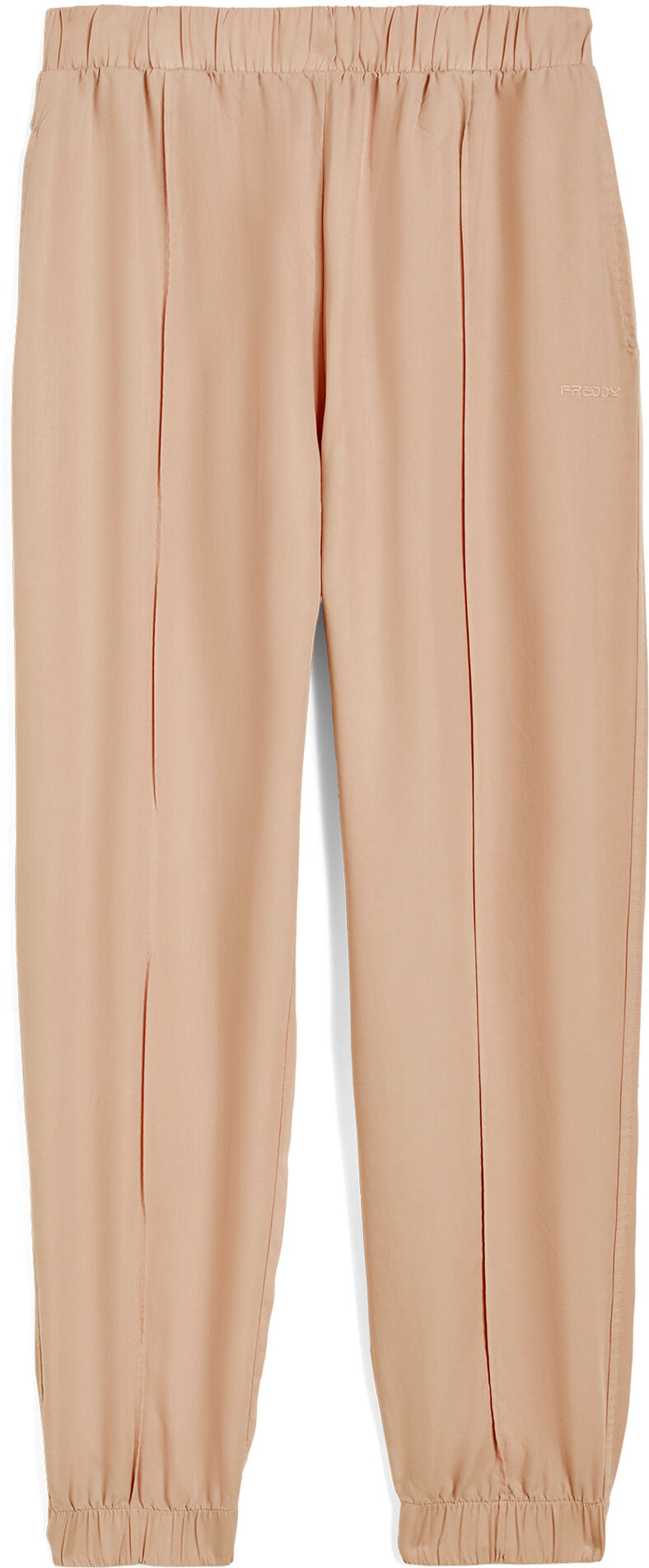 Freddy Pantaloni donna in twill lyocell con impuntura centrale Warm Taupe Donna Medium