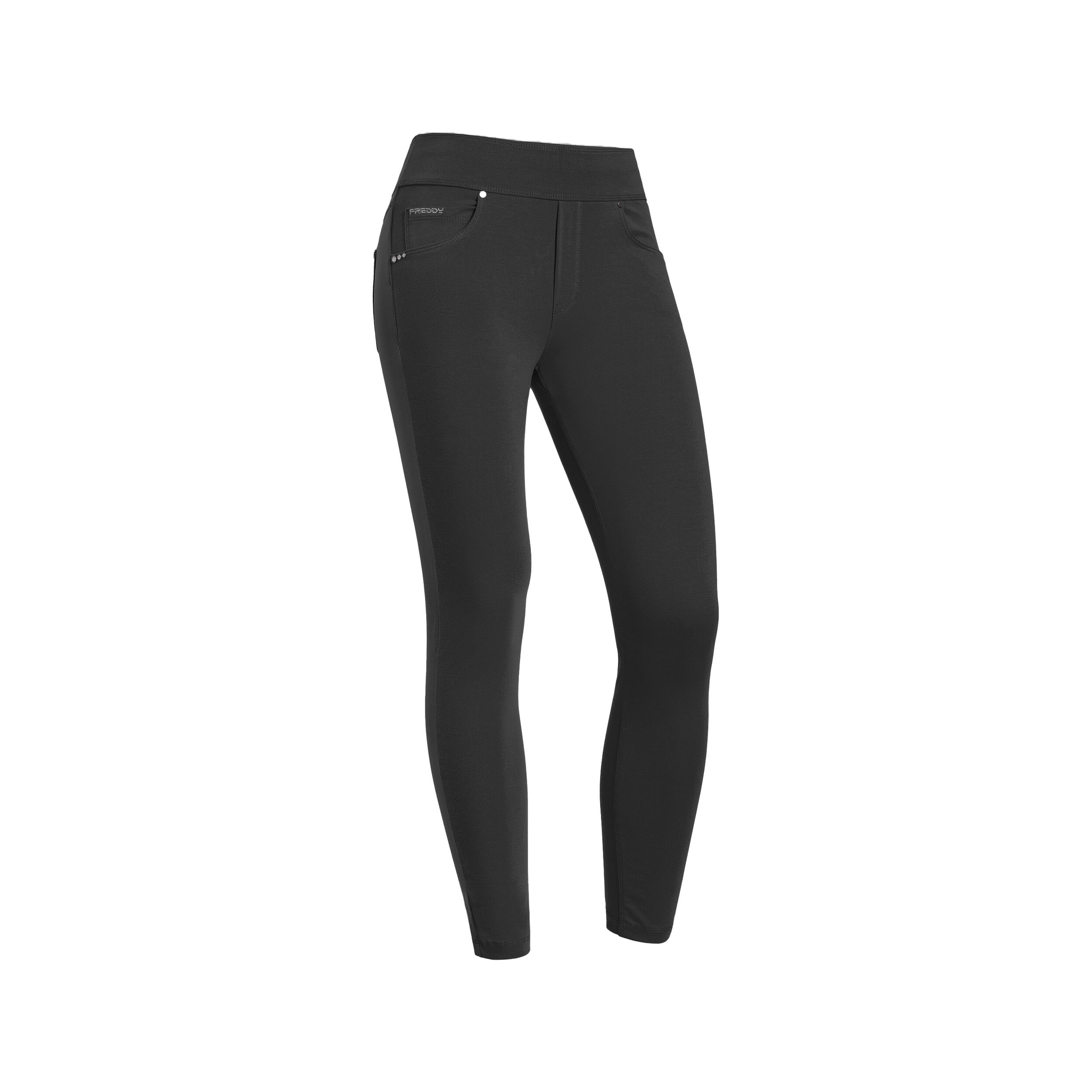 Freddy Leggings N.O.W.® superskinny vita media in jersey organic Nero Donna Medium