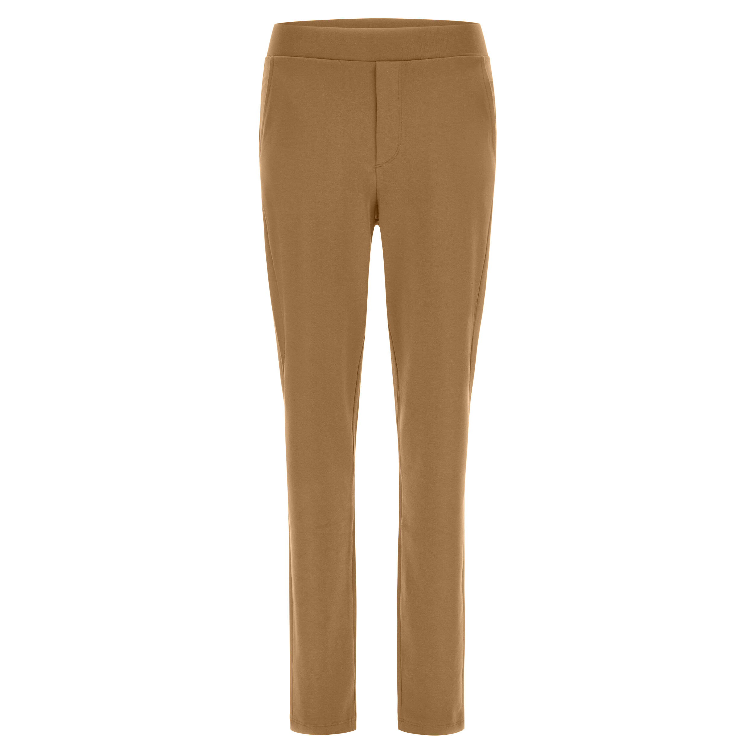 Freddy Pantaloni in jersey stretch con finta zip e fondo dritto Beige Donna Small