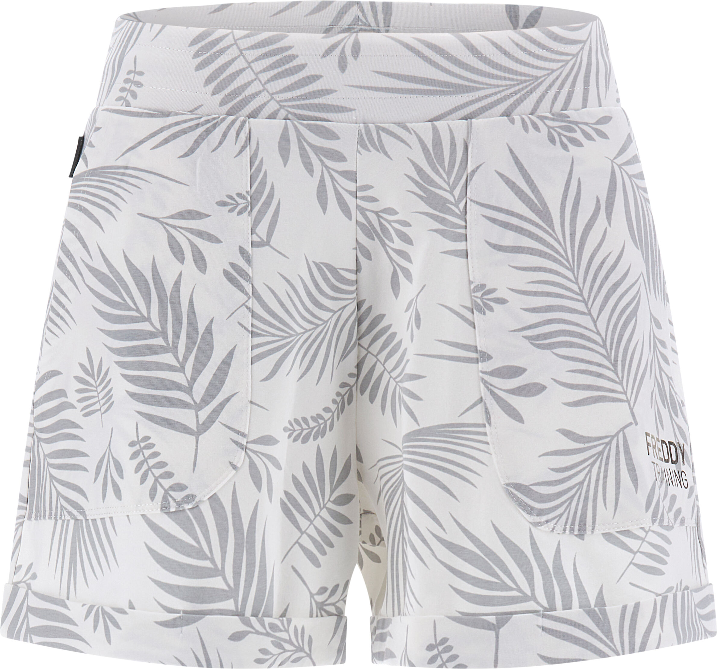 Freddy Shorts in jersey stampa foliage tropicale Allover Leaves White Donna Extra Large