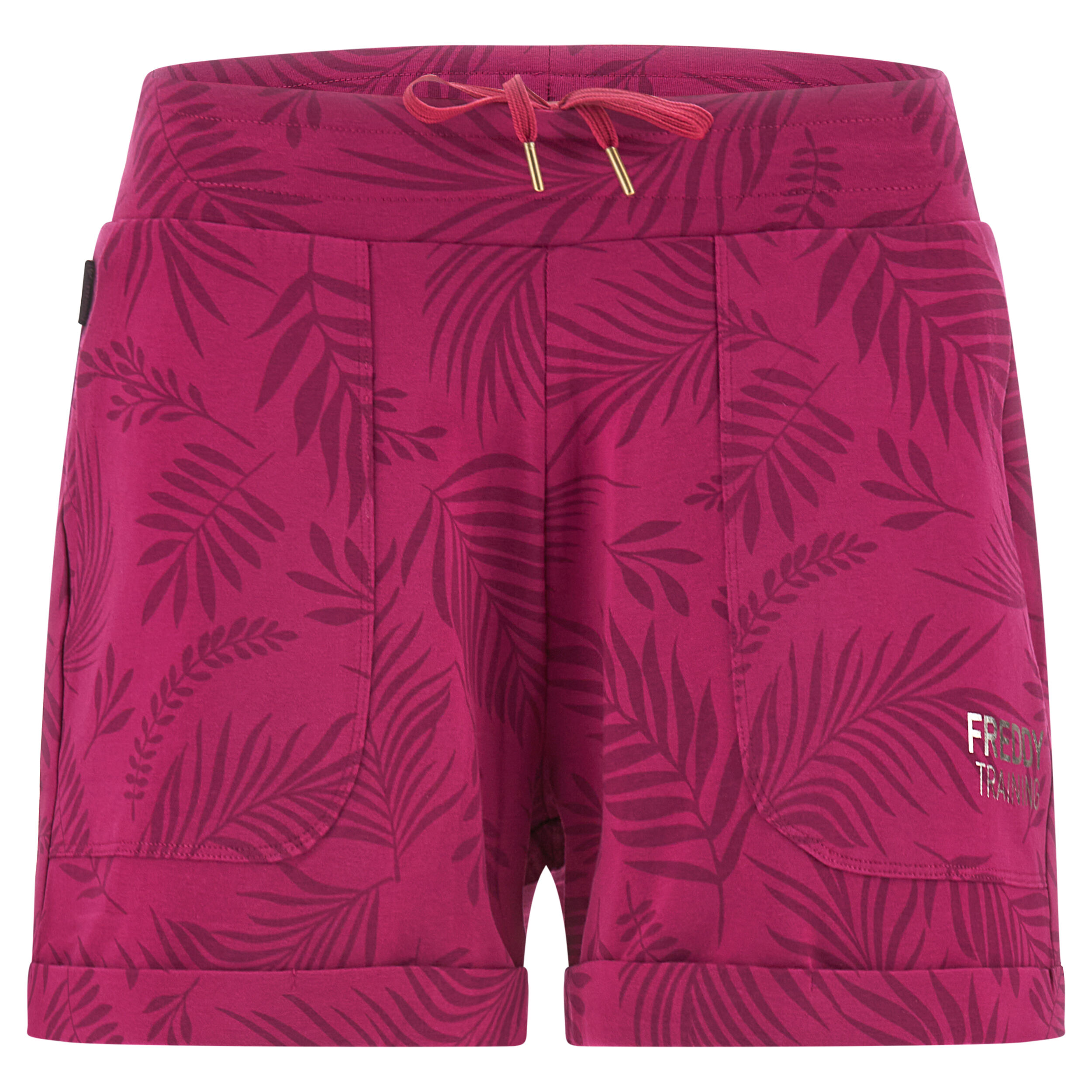 Freddy Shorts in jersey stampa foliage tropicale Allover Leaves Fuchsia Donna Small