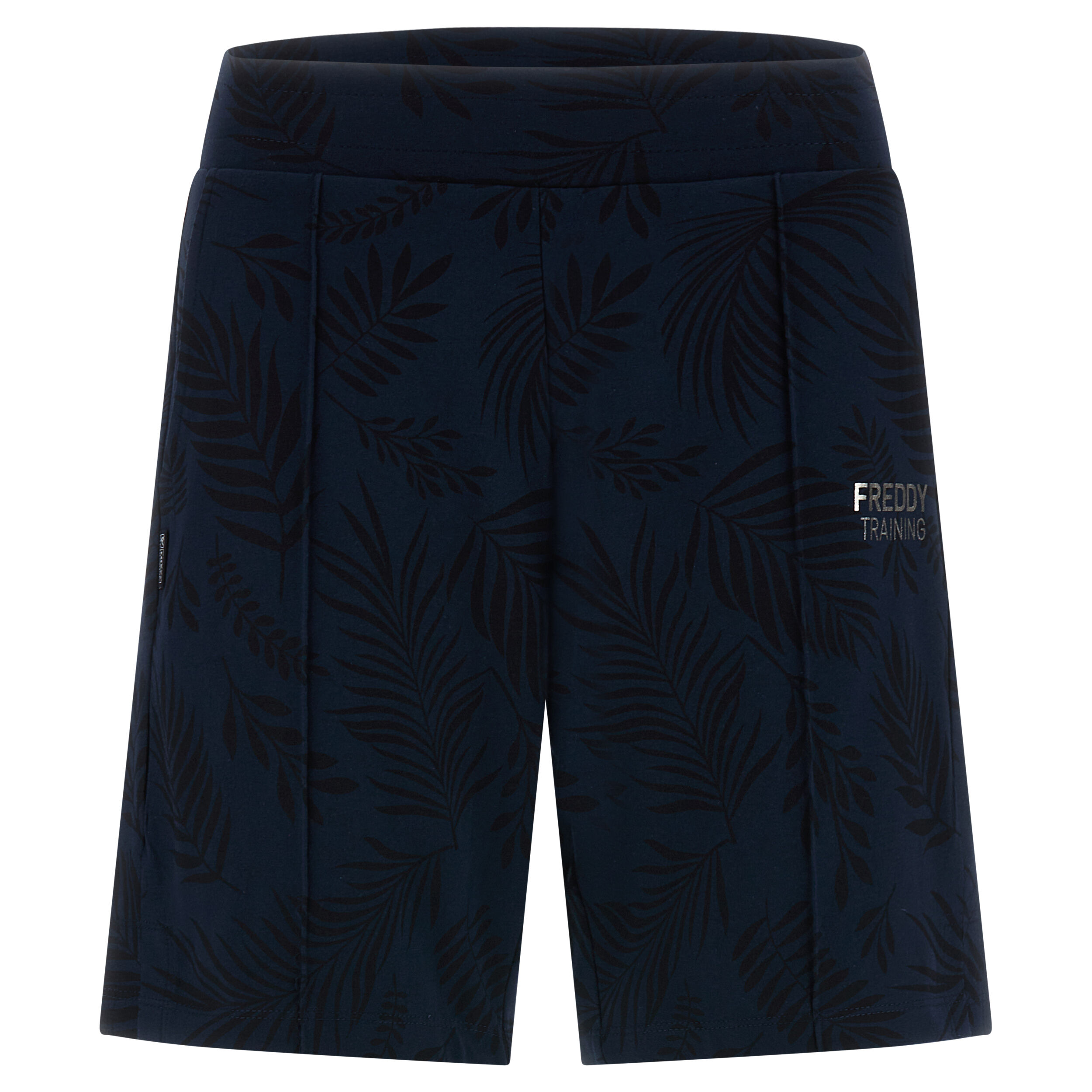 Freddy Pantaloncini in jersey stampa foliage tropicale all over Allover Leaves Blue Donna Extra Small