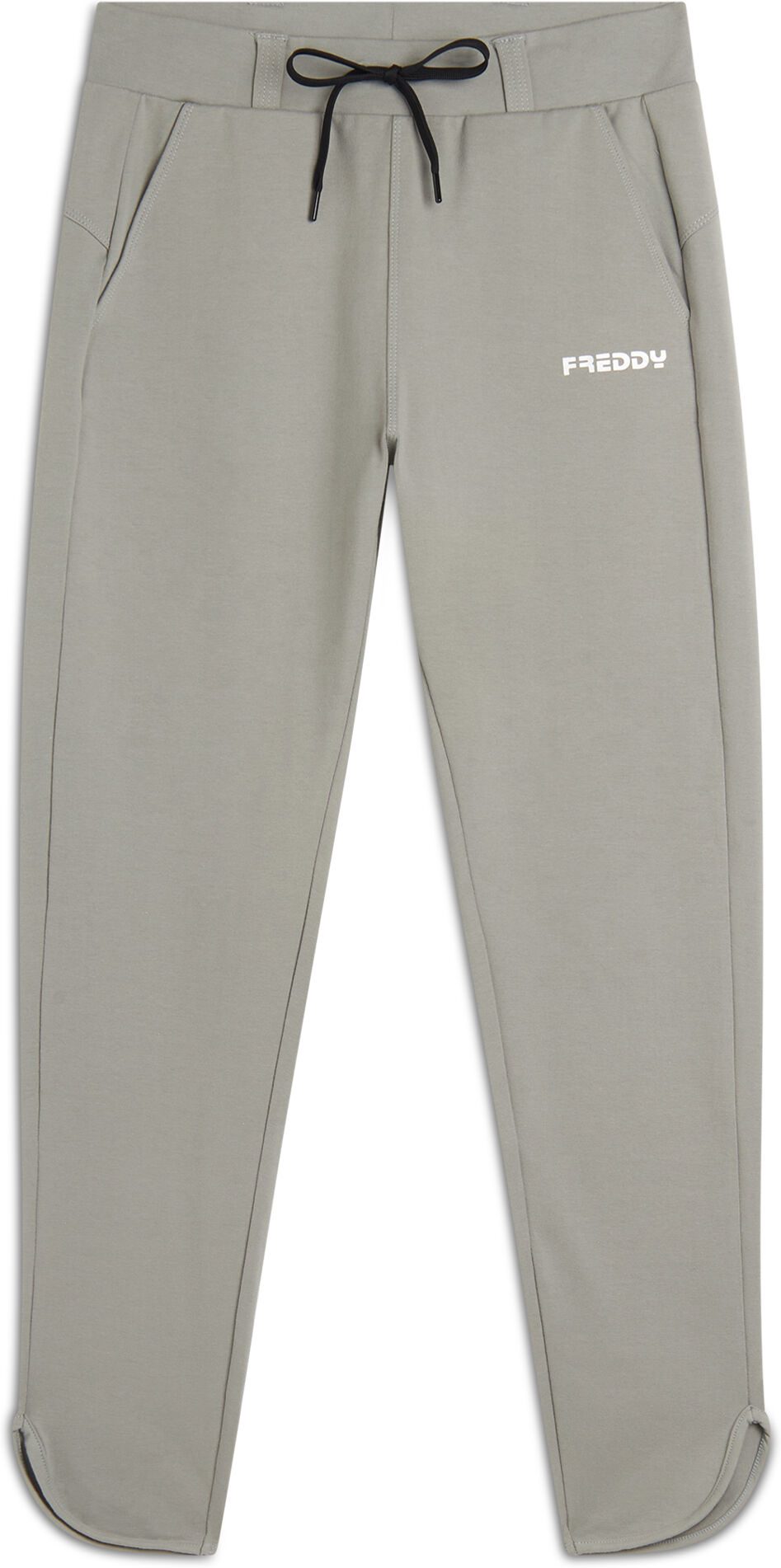 Freddy Pantaloni da donna in jersey con fondo stondato Grigio Chiaro Donna Medium