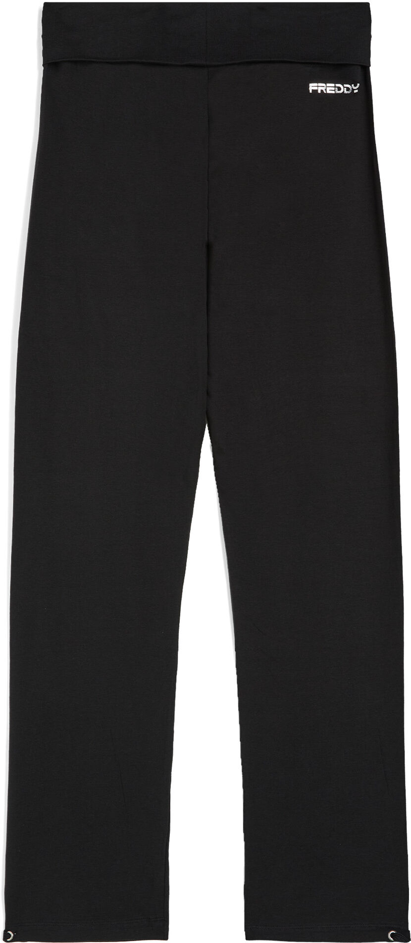 Freddy Pantaloni in heavy jersey stretch con fondo regolabile Nero Donna Medium