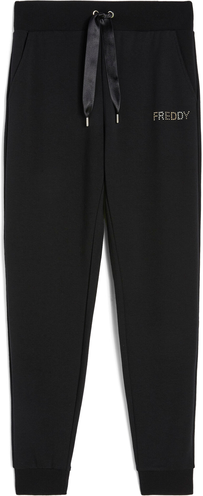 Freddy Pantaloni donna in french terry modal con fondo a polsino Nero Donna Medium