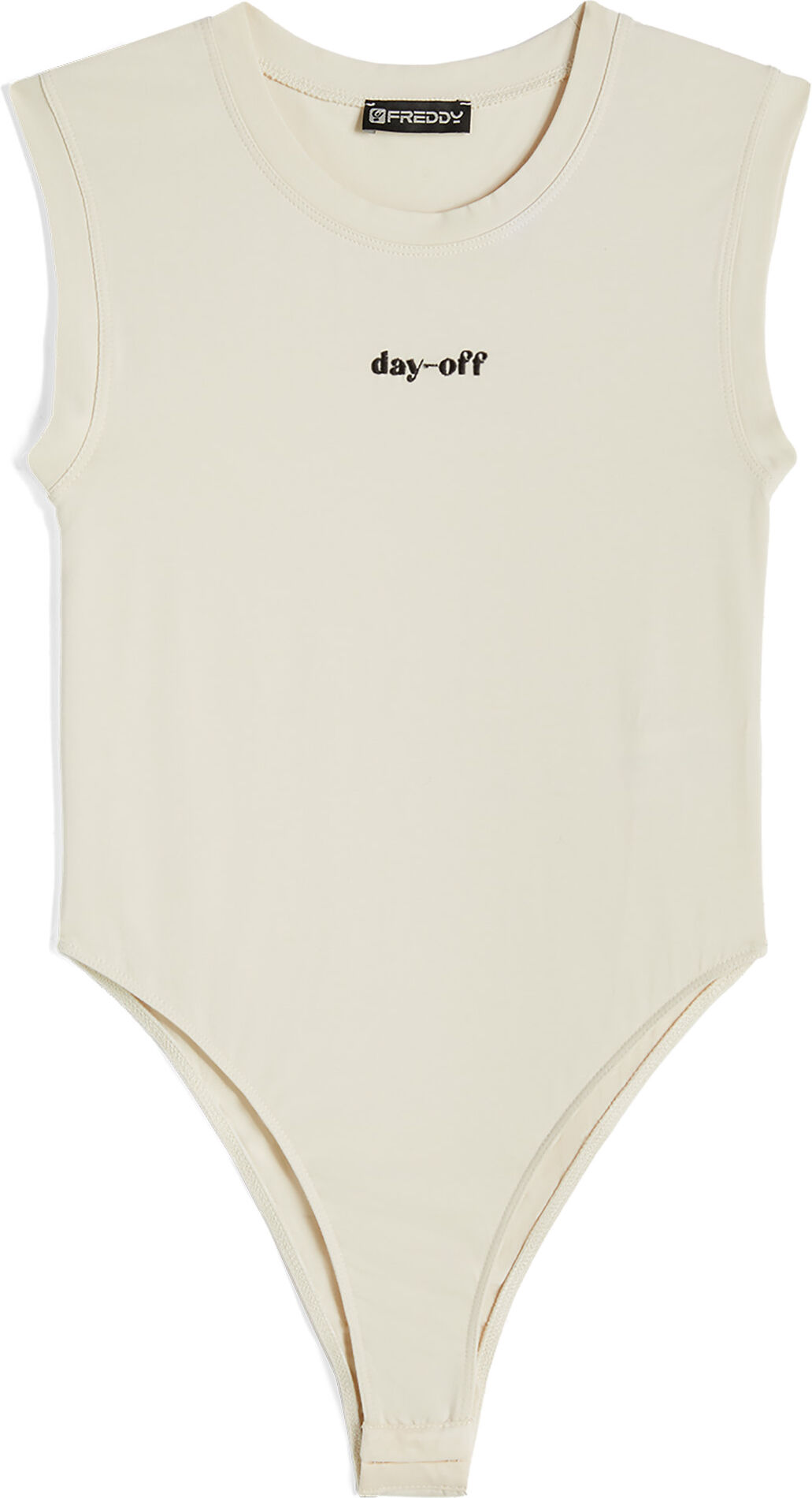 Freddy Body senza maniche in jersey stretch con logo ricamato Whitecup Gray Donna Extra Small