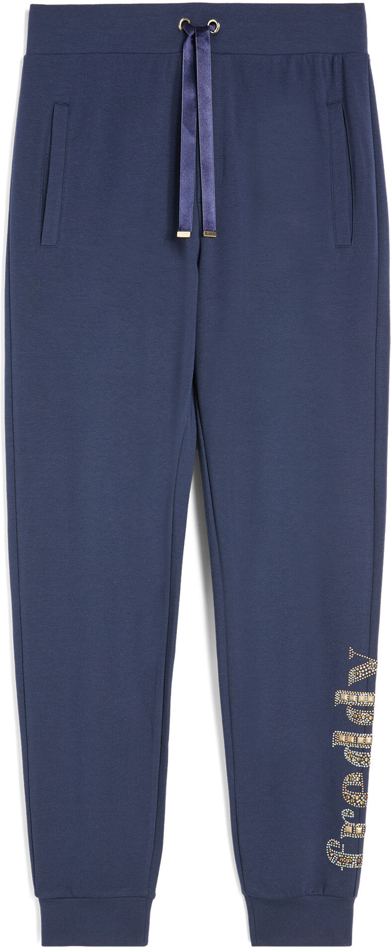 Freddy Pantaloni in french terry modal con logo in strass sul fondo Naval Academy Donna Extra Large