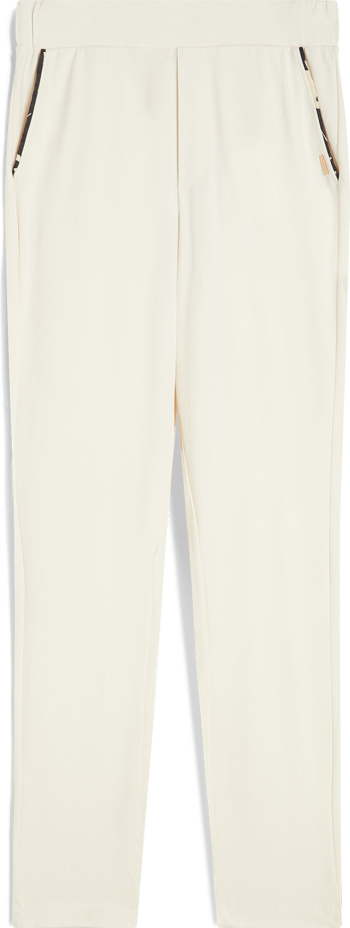 Freddy Pantaloni donna in jersey stretch con dettagli tropical White-B&W Allover Flower Donna Large