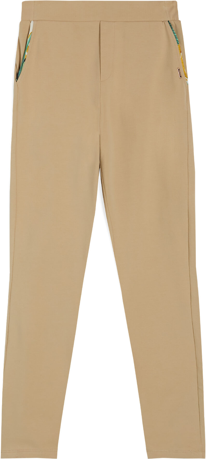 Freddy Pantaloni donna in jersey stretch con dettagli tropical Beige -B&W Allover Flower Donna Small