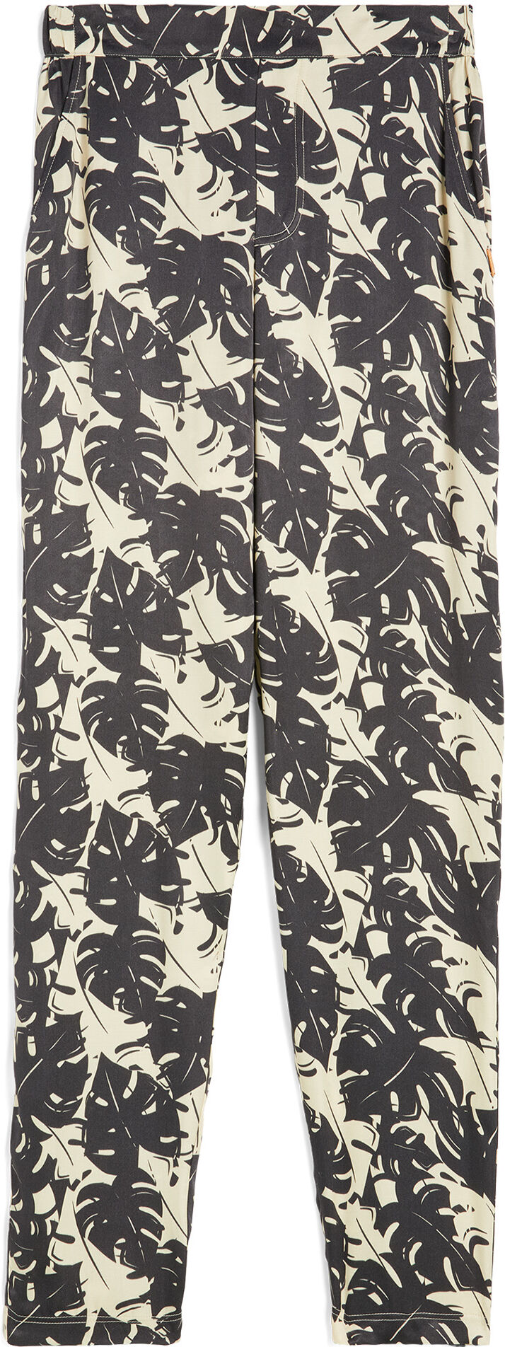 Freddy Pantaloni donna in satin di viscosa a fantasia tropical Black And White Allover Flower Donna Extra Small