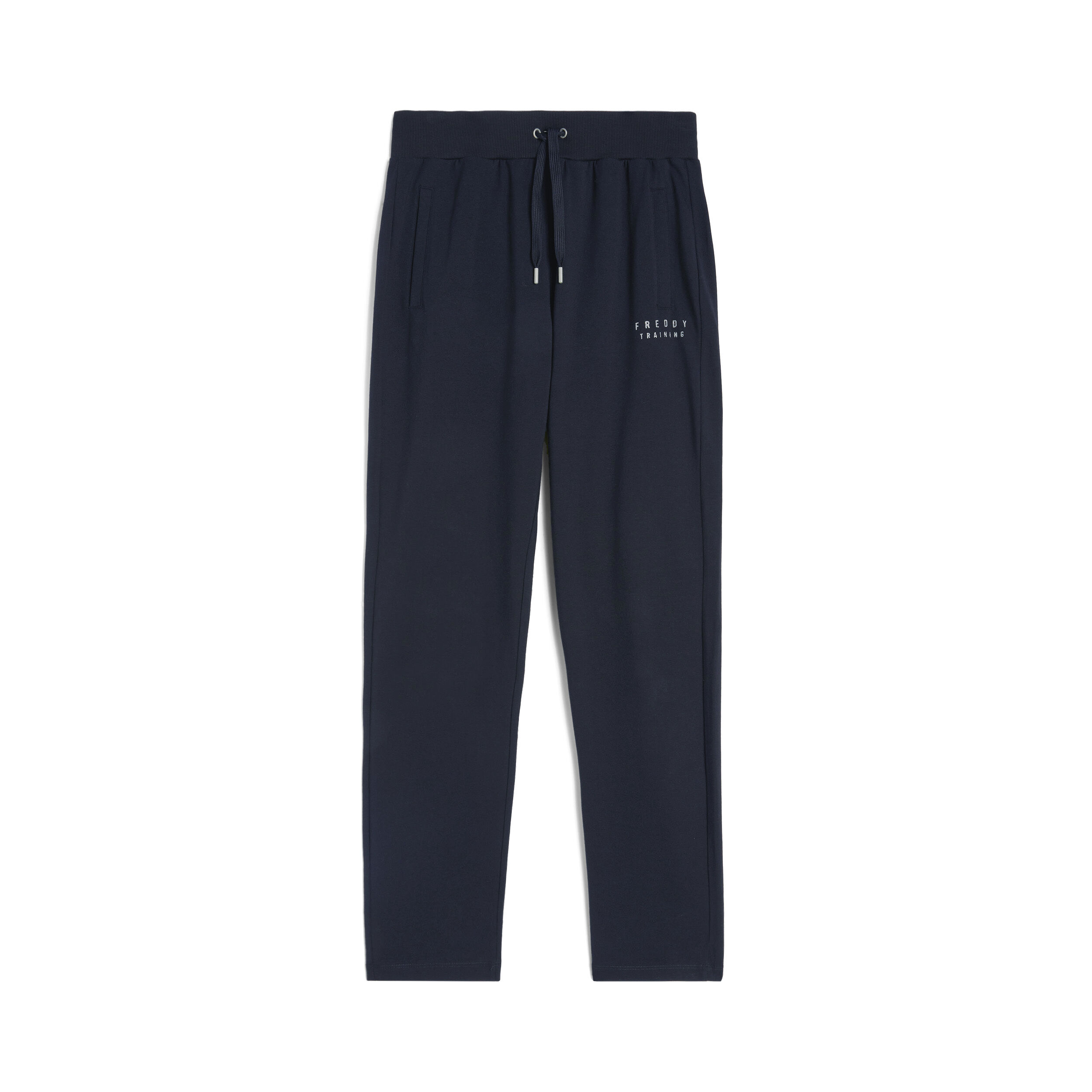 Freddy Pantaloni donna in heavy jersey stretch fondo dritto Blu Navy Donna Small