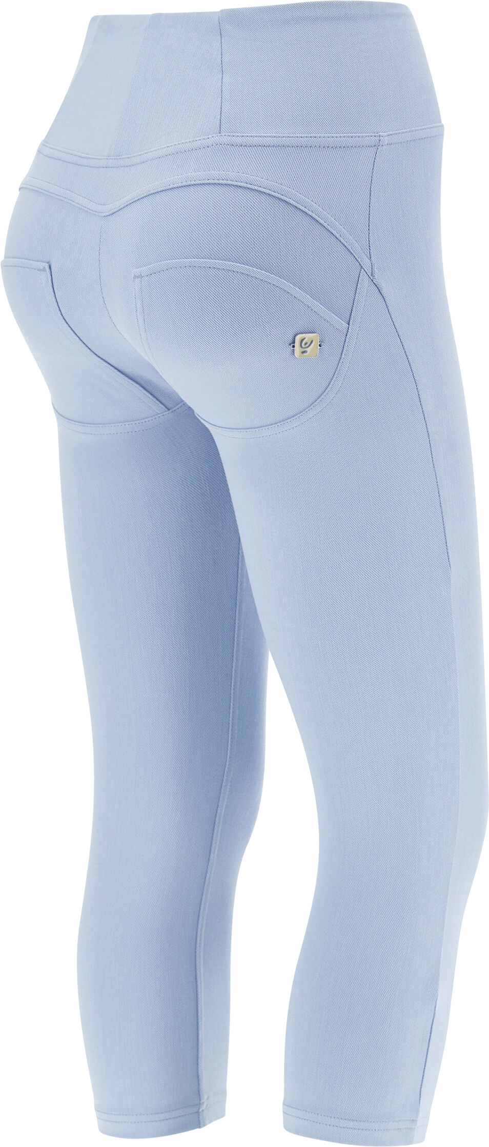 Freddy Pantaloni push up WR.UP® capri in jersey drill eco Blue Fog Donna Extra Large