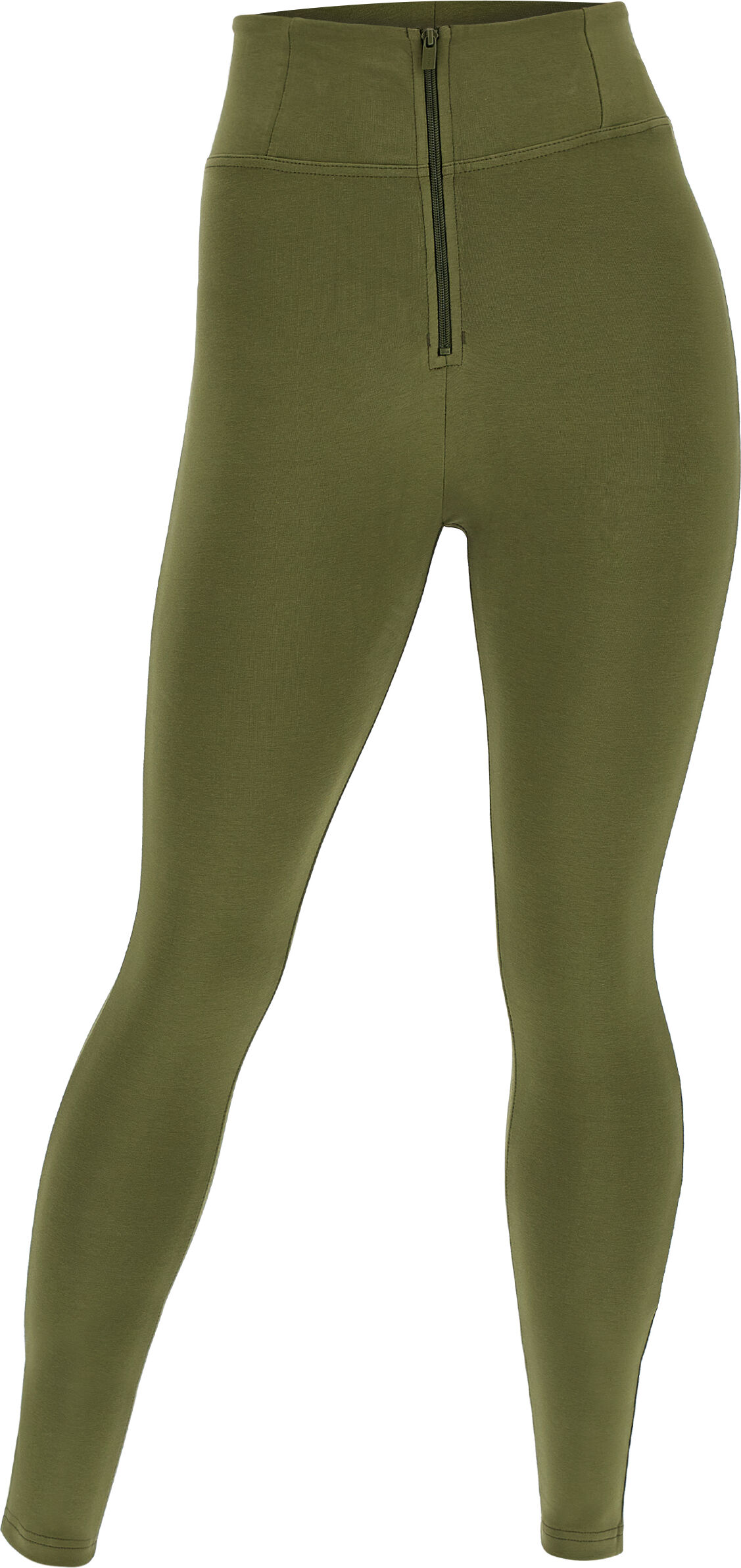 Freddy Pantaloni push up WR.UP® curvy vita alta cotone organico Capulet Olive Donna Small