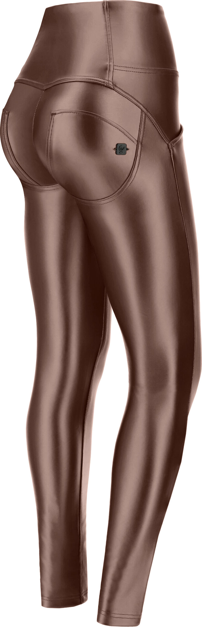 Freddy Pantaloni WR.UP® skinny vita alta similpelle metallizzata Bronze Mirror Effect Donna Small