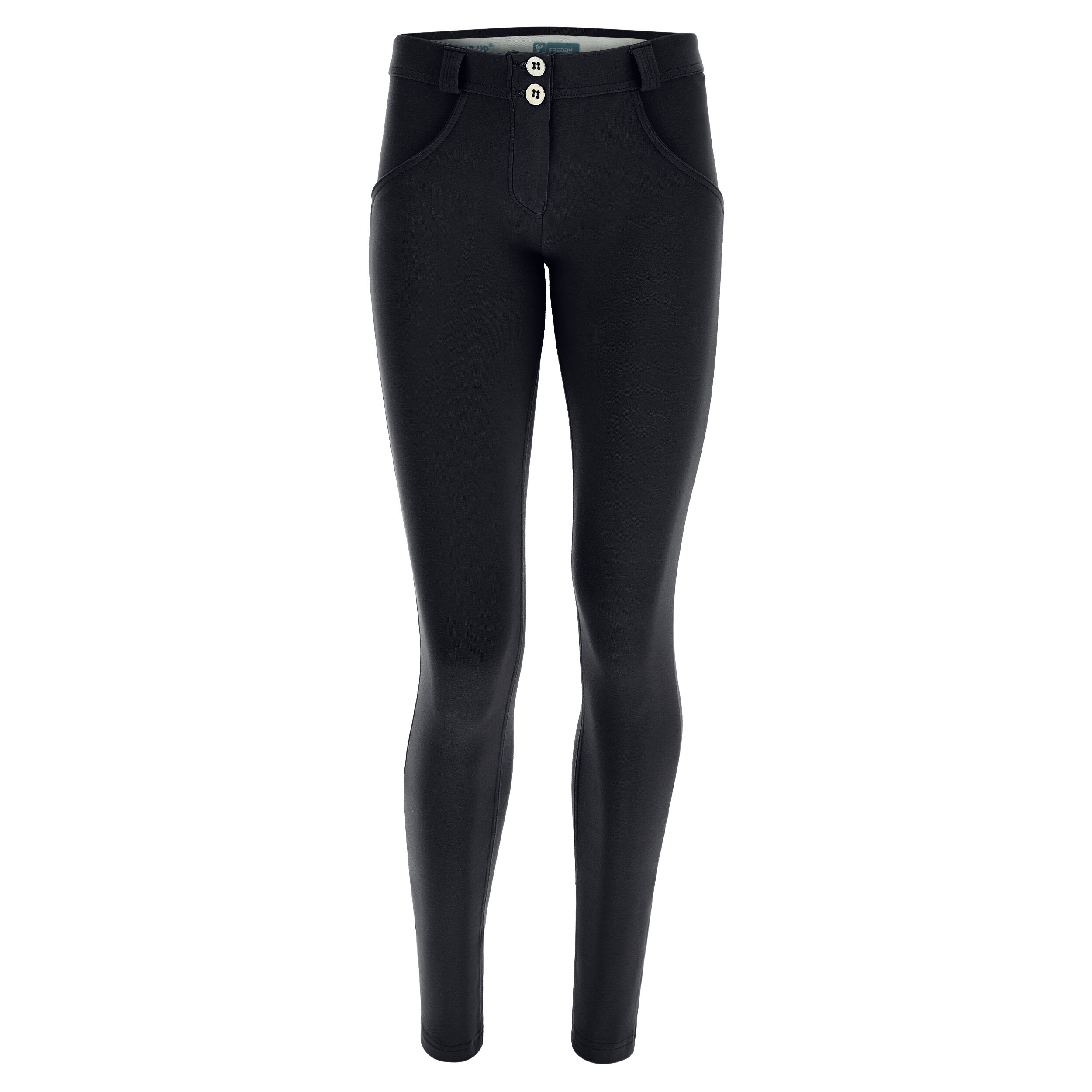 Freddy Pantaloni push up WR.UP® vita bassa in cotone organico Nero Donna Large