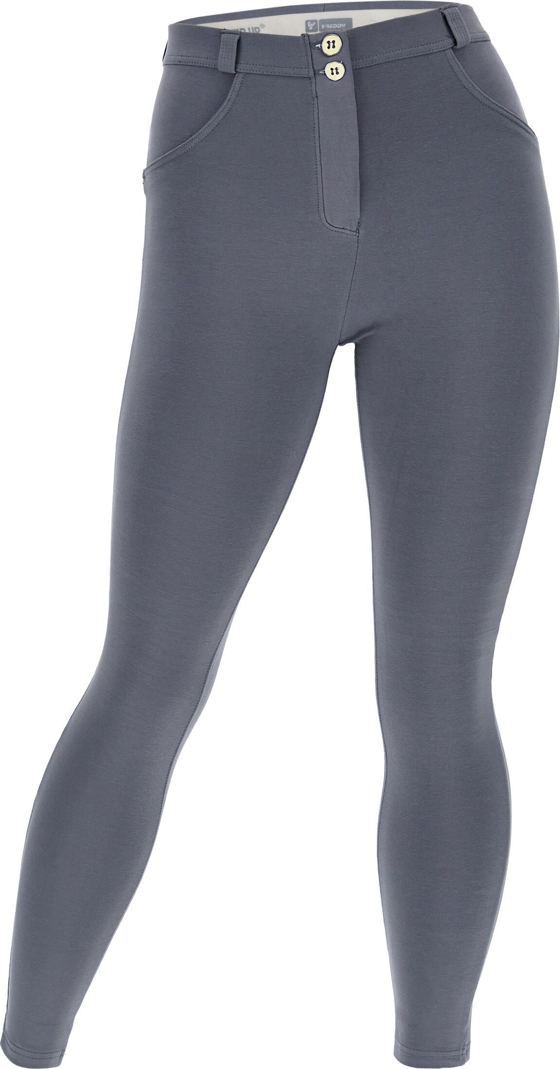 Freddy Pantaloni push up WR.UP® curvy gamba skinny cotone organico Grigio Fumo Donna Medium