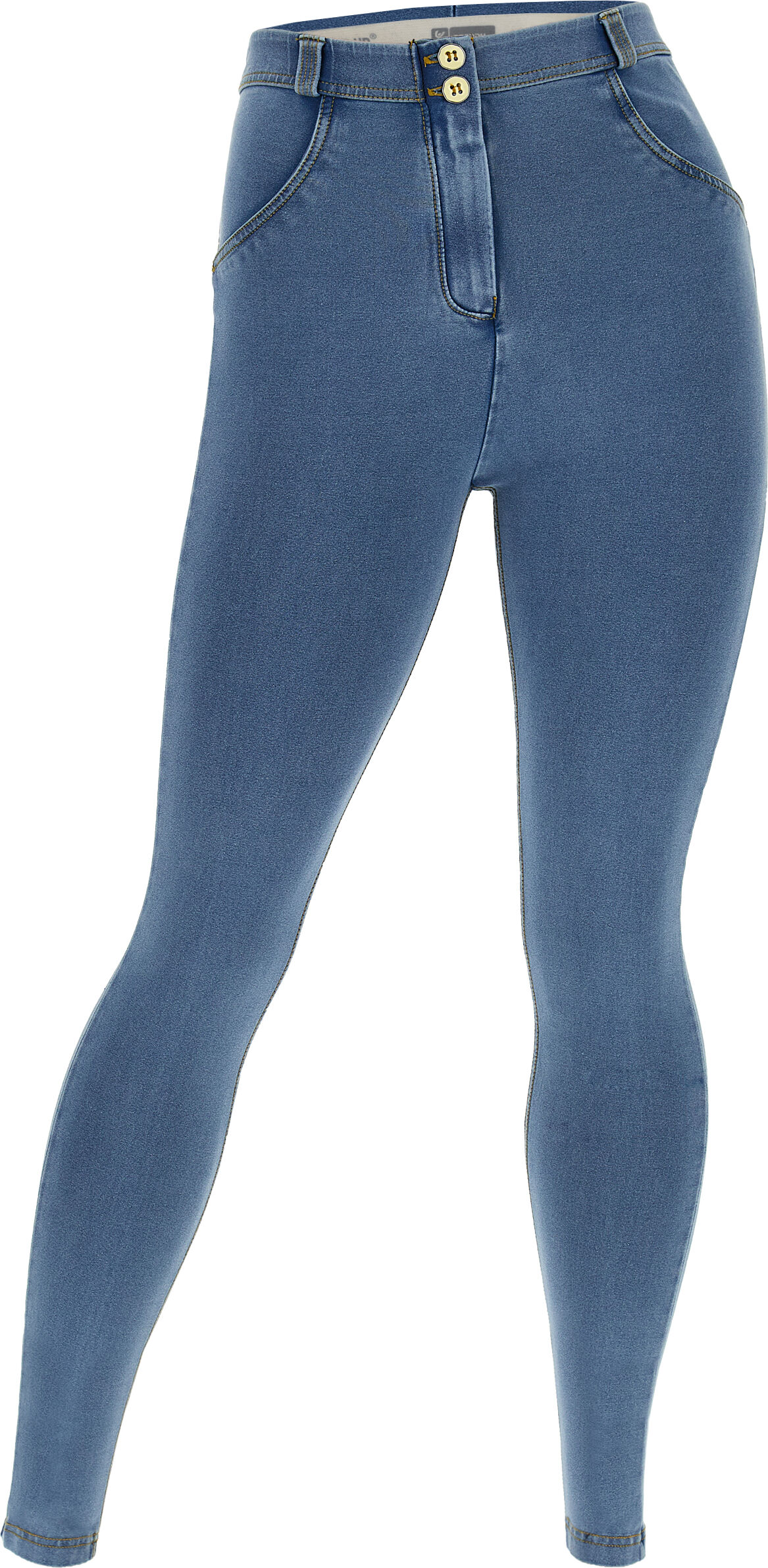 Freddy Jeggings push up WR.UP® curvy gamba skinny in cotone Clear Jeans-Yellow Seams Donna Large