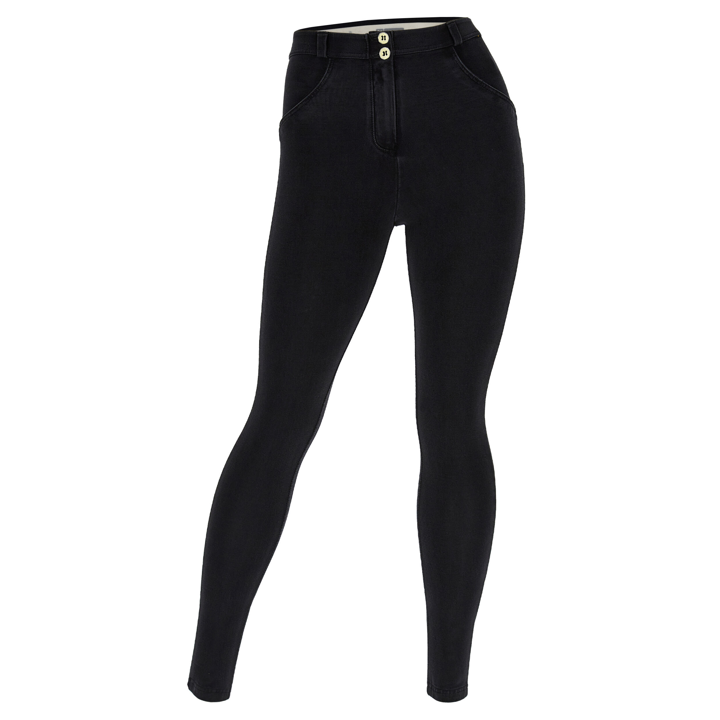 Freddy Jeggings push up WR.UP® curvy gamba skinny in cotone Jeans Nero-Cuciture In Tono Donna Medium