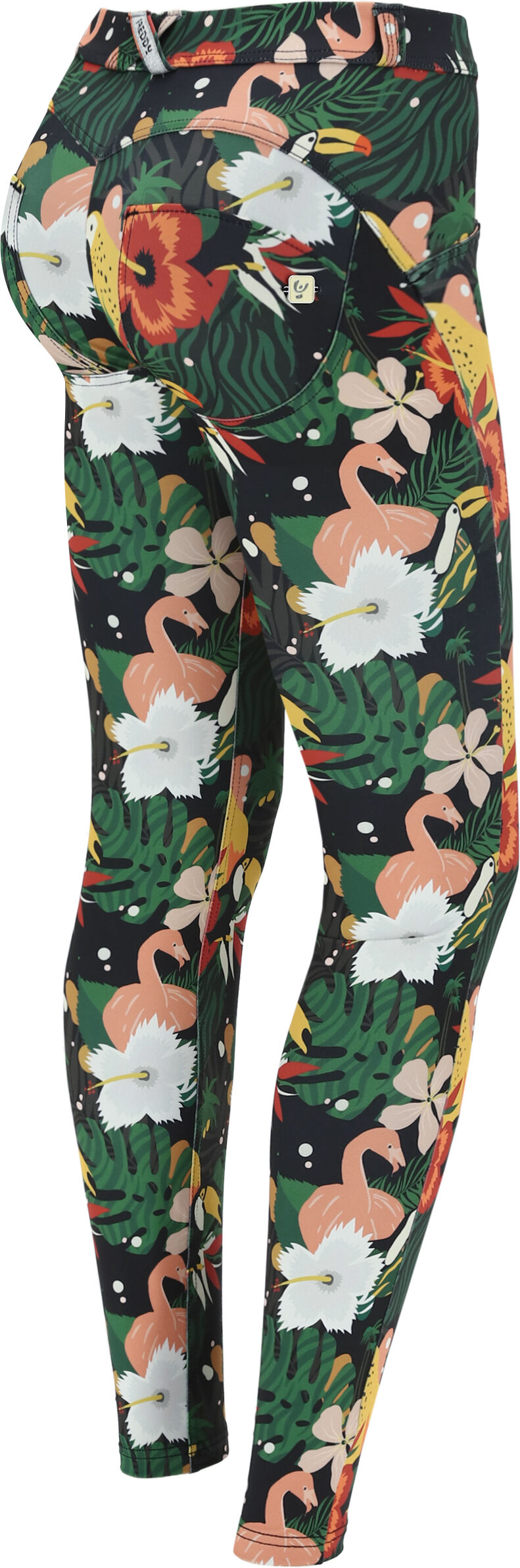 Freddy Pantaloni push up WR.UP® tessuto traspirante ecologico floreale Allover Flower Donna Extra Small