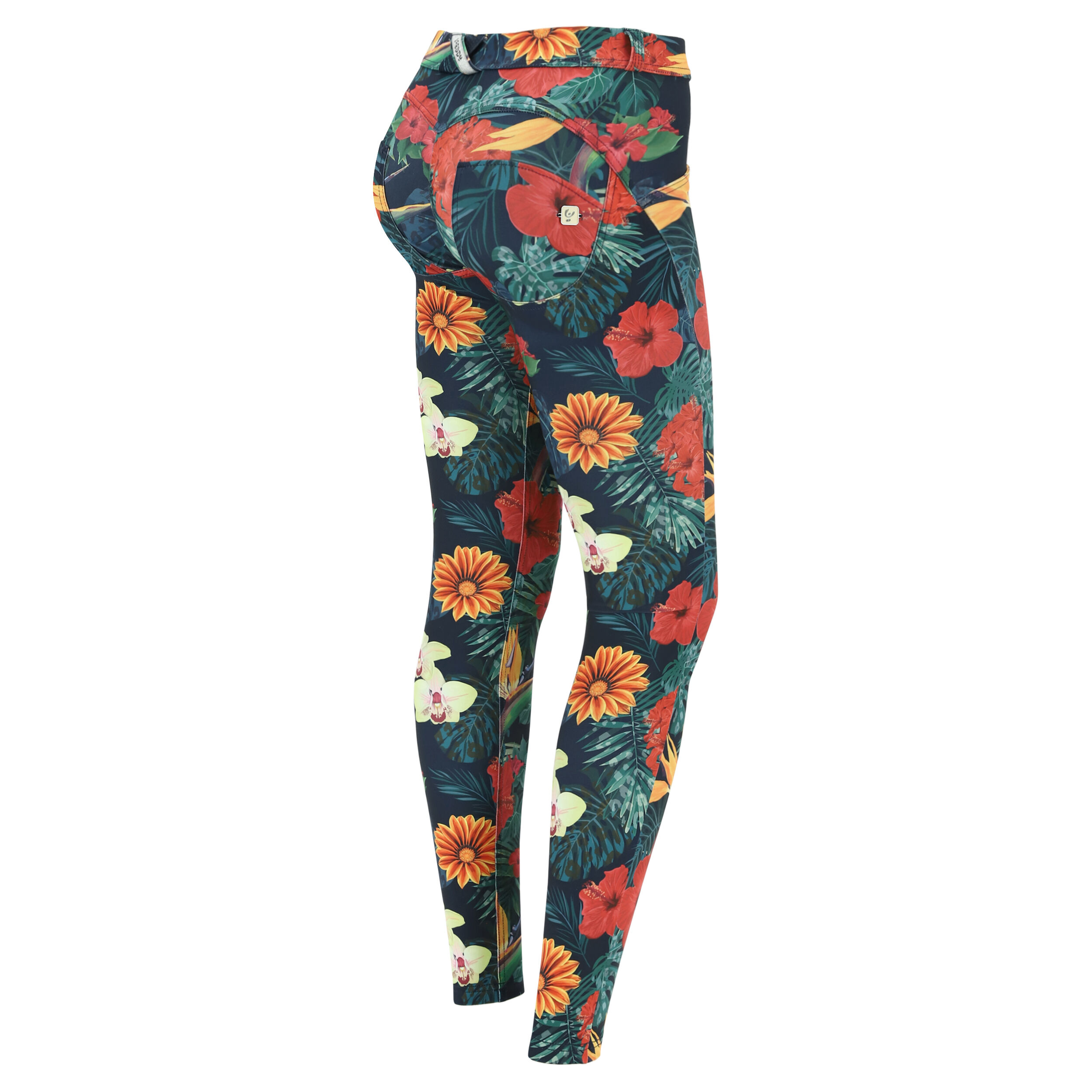 Freddy Pantaloni push up WR.UP® tessuto traspirante ecologico floreale Allover Flower Donna Small